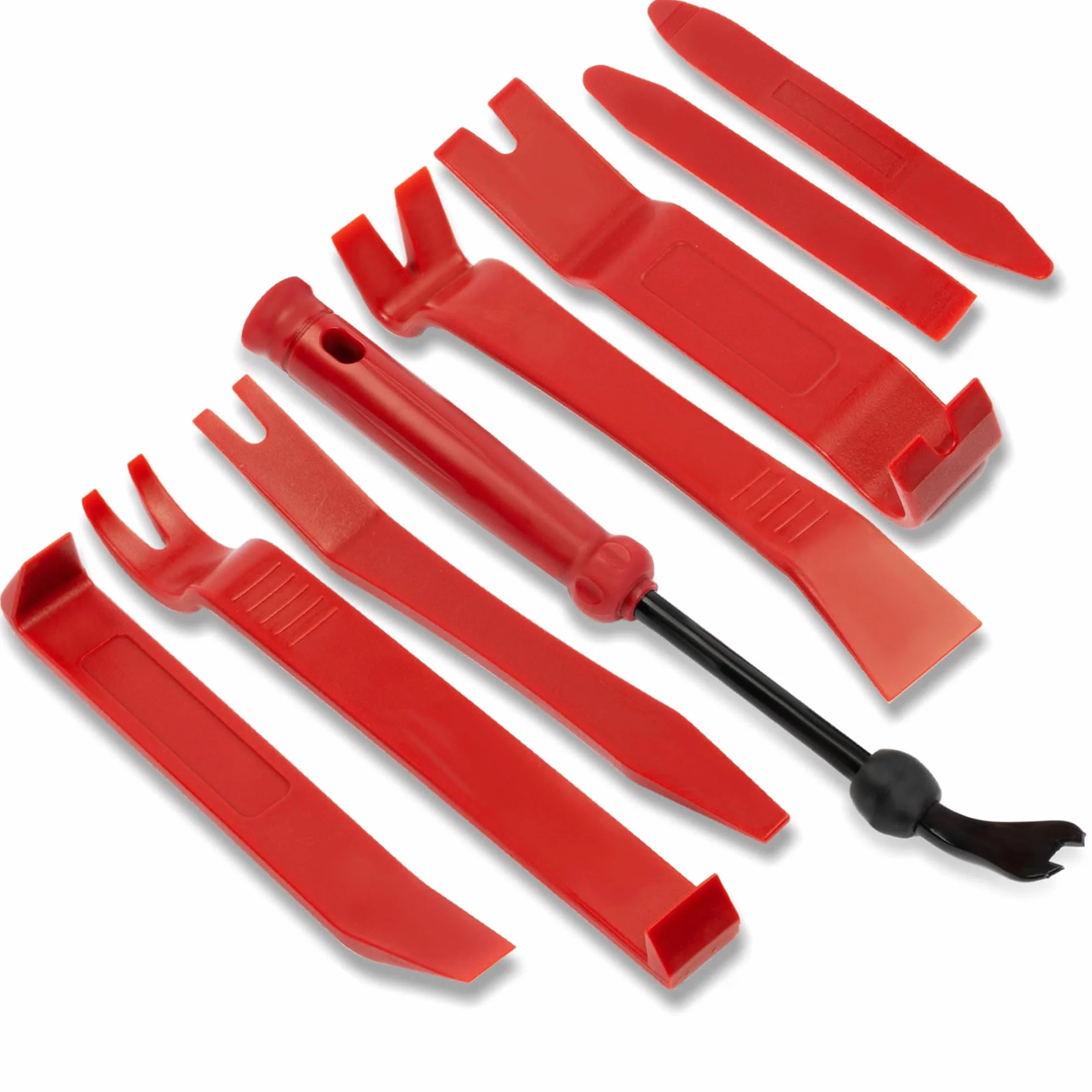 GADLANE Kit Smontaggio Plastiche Auto - 8 Pezzi Leve Plastica Smontaggio Auto, Kit Smontaggio Pannelli Auto, Strumenti Rimozione Radio e Console, Nylon Durevole, con Custodia per Auto e Barca
