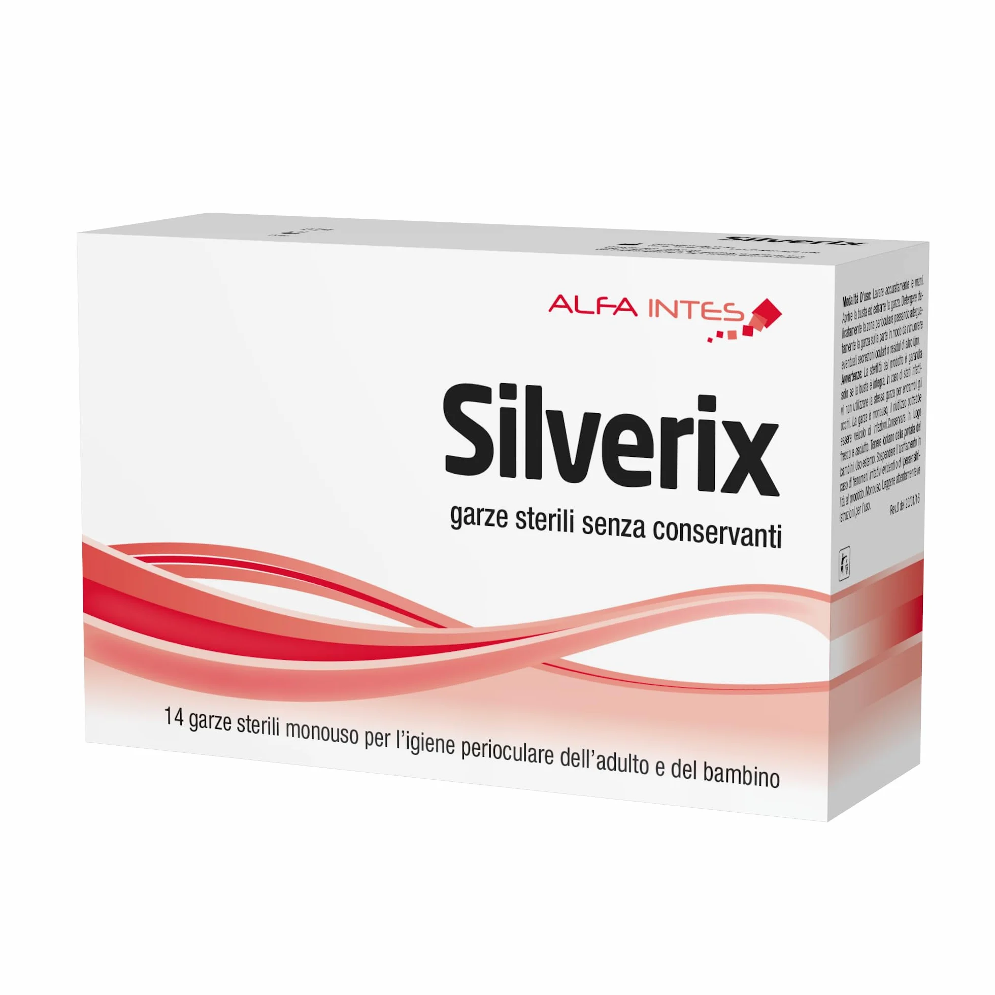 Silverix 14 Salviette sterili monouso con sodio ialuronato camomilla ed eufrasia