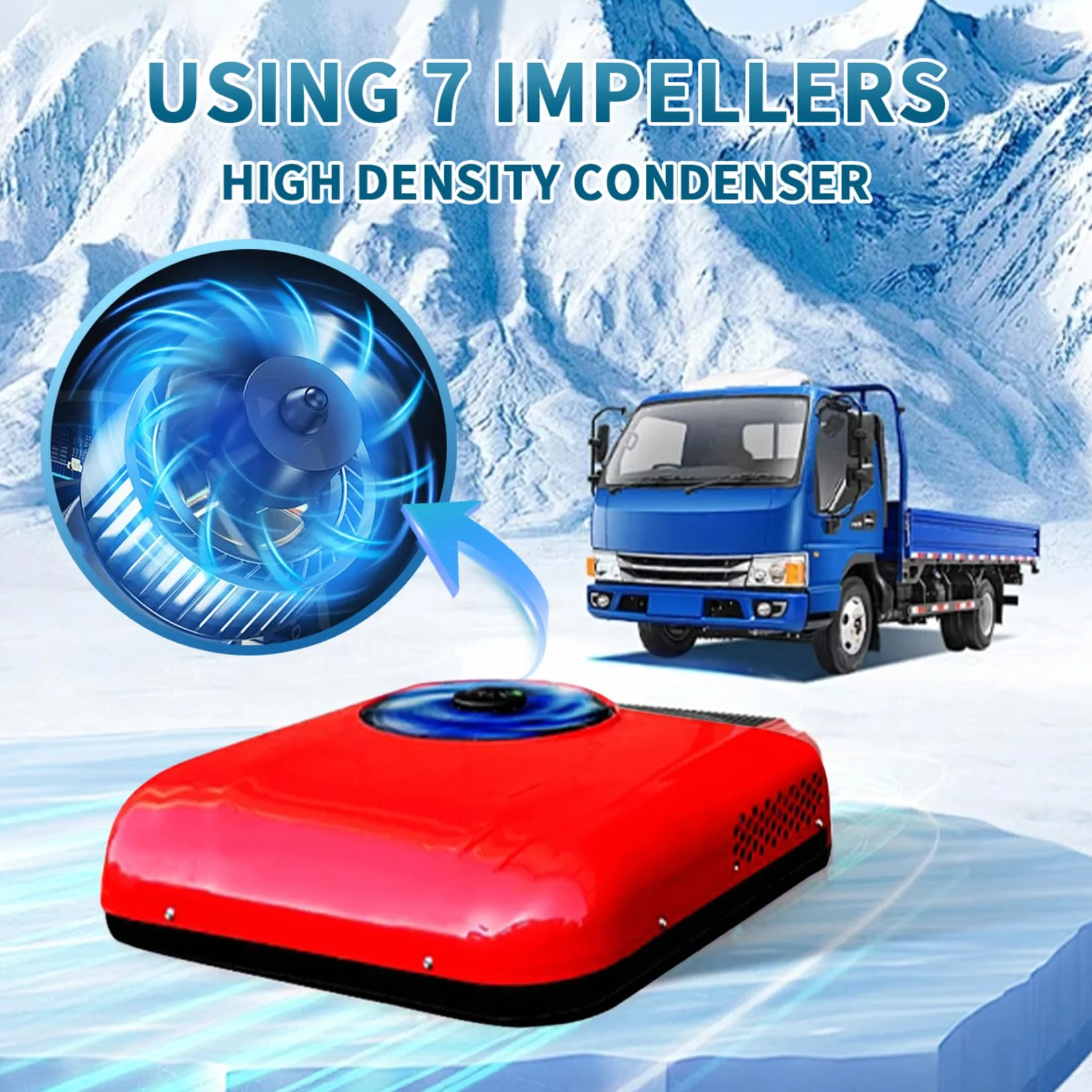 Condizionatore da Tetto 12V/24V DC 2600W per Camper e RV