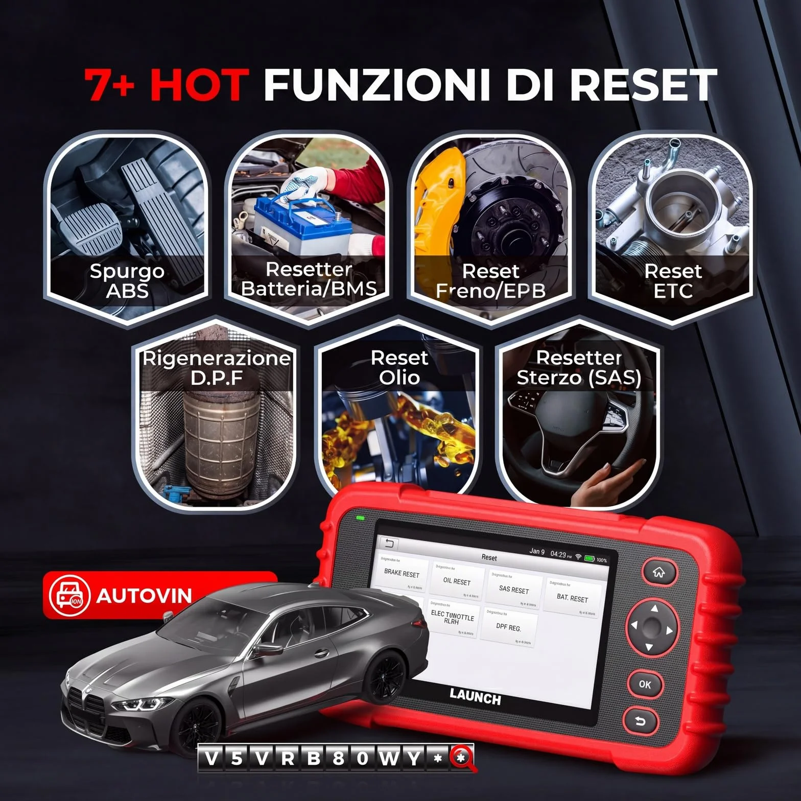 LAUNCH CRP123X V3.0 64G OBD2 Diagnostica Professionale 4 Sistemi Reset EPB DPF Olio SAS BMS