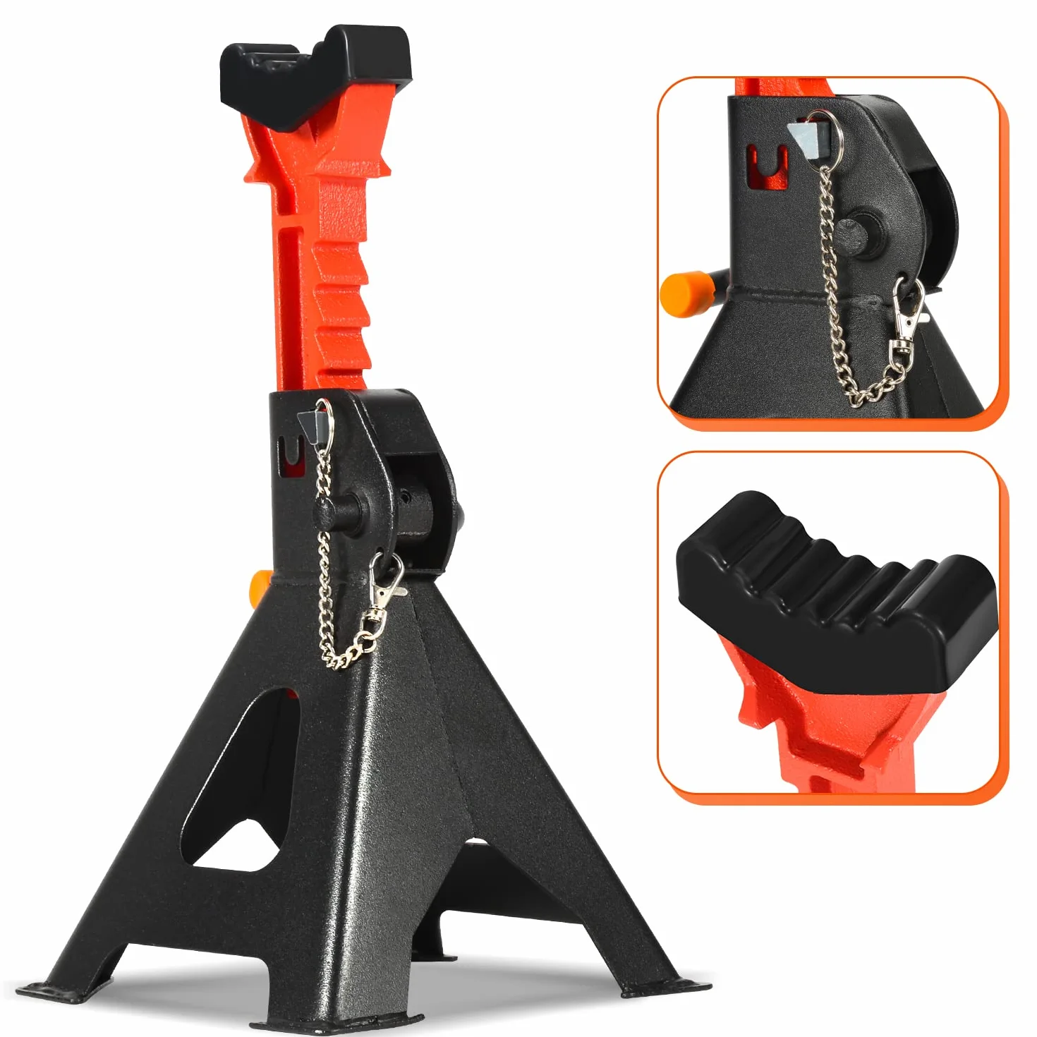 Cavalletto di Sostegno 3T con Fusibile, Supporti per Assale, Altezza Regolabile 285-430 mm