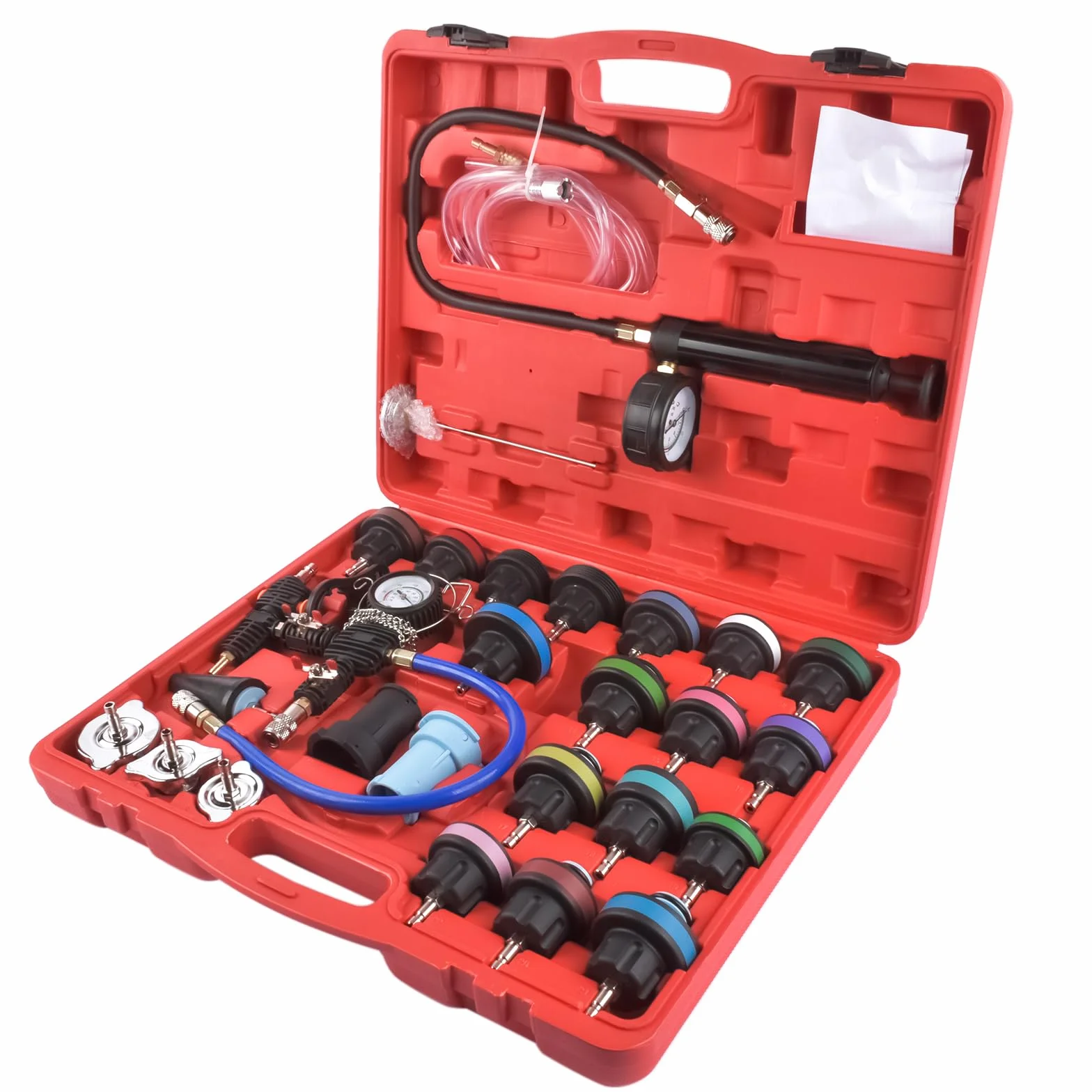 Radiatore Pressione Tester Kit 28 Pezzi per Auto Sistema di Raffreddamento