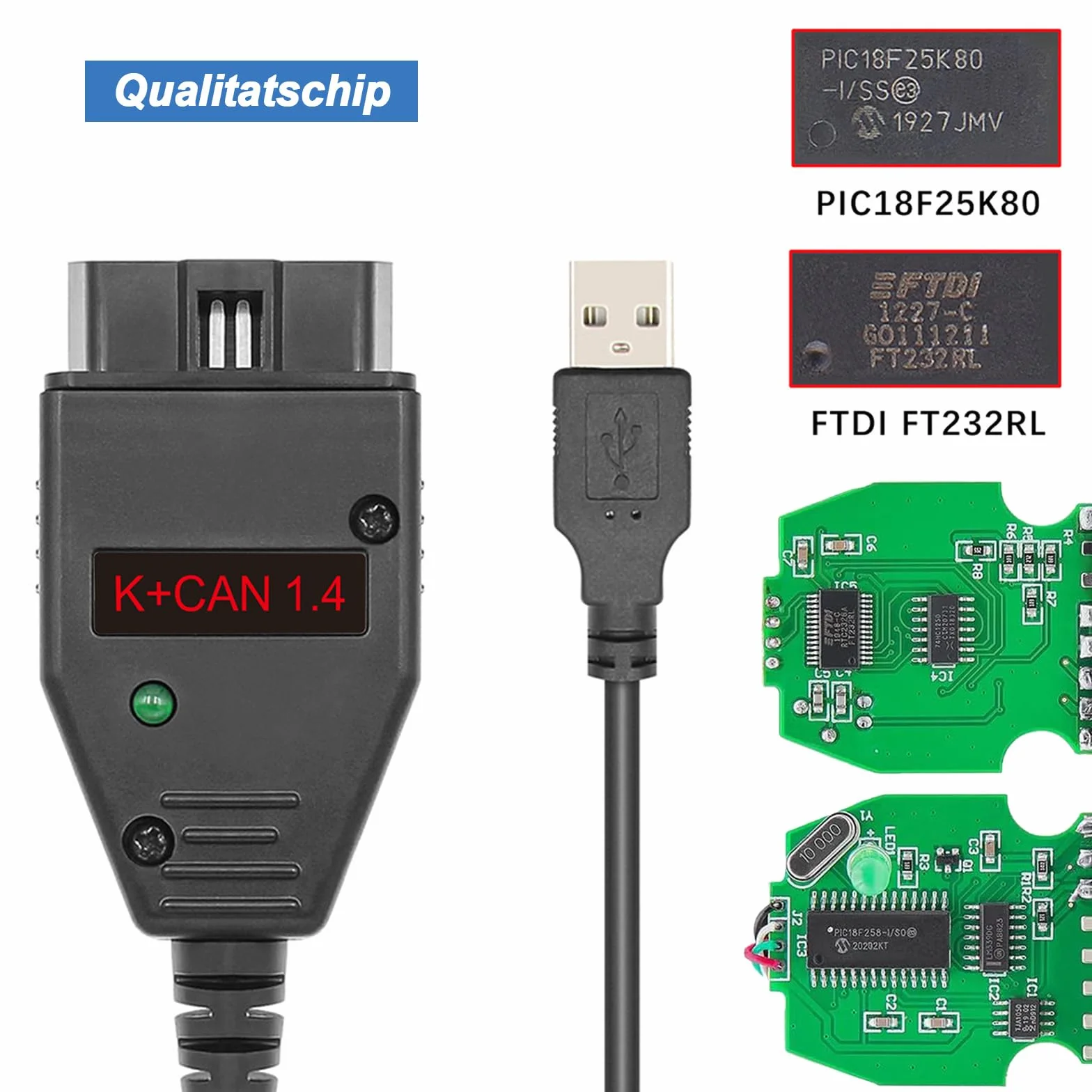 K CAN Commander v1.4 OBD Scanner for VAG/Audi/Skoda/SEAT/Nissan Compatible with K+CAN Commander 1.4 ECU Programming Tool