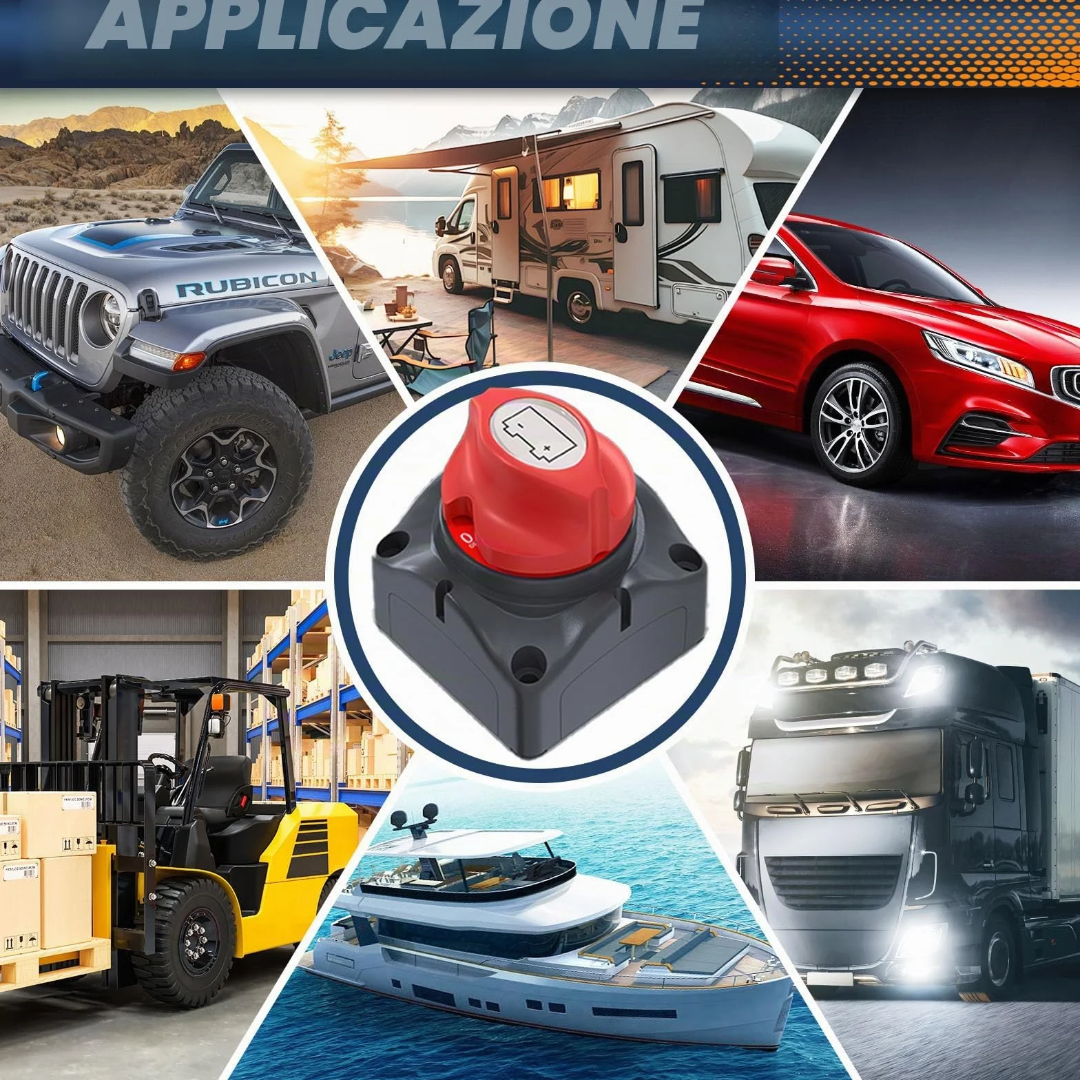 2 Pezzi Interruttore Stacca Batteria 275 A, Staccabatteria 12V 48V Interruttore di alimentazione Sezionatore batteria Master Disconnessione Batteria per Camper Yacht Barca Camion Autobus