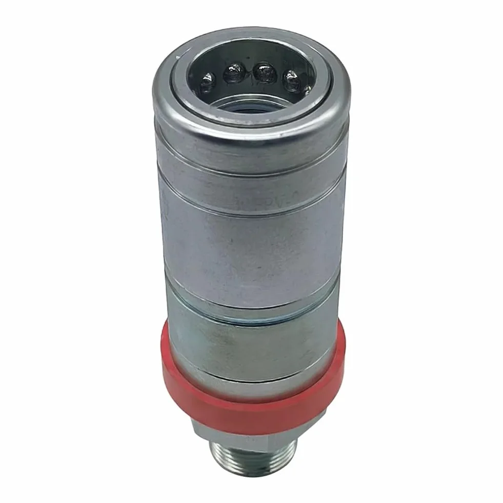 Attacco rapido idraulico femmina M22 x 1,5 1/2" compatibile John Deere 6400 6410 6420 acciaio argentato