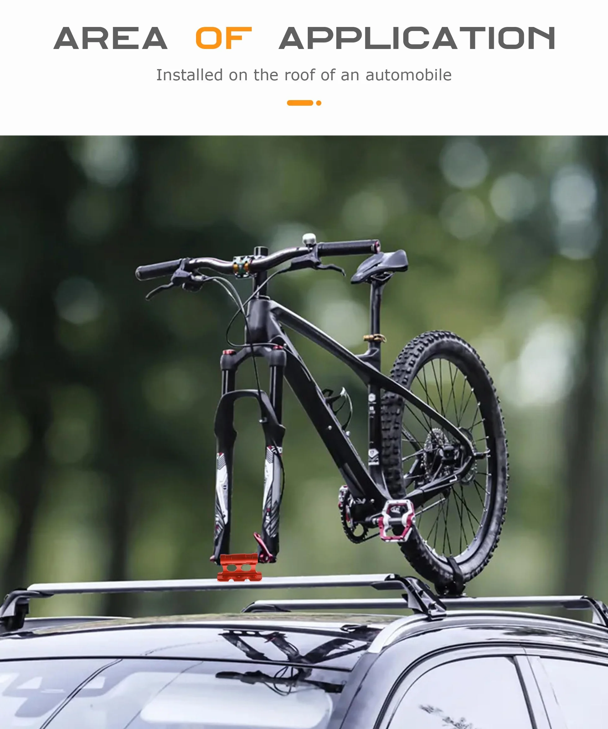 Flaconi Portabici da Automobile,Supporto Blocco Forcella Sgancio Rapido,Supporto Blocco per Forcella Anteriore Bicicletta,Adatto per la Maggior Parte Delle Auto,Camion,Biciclette, Rimorchi,SUV (Rosso)