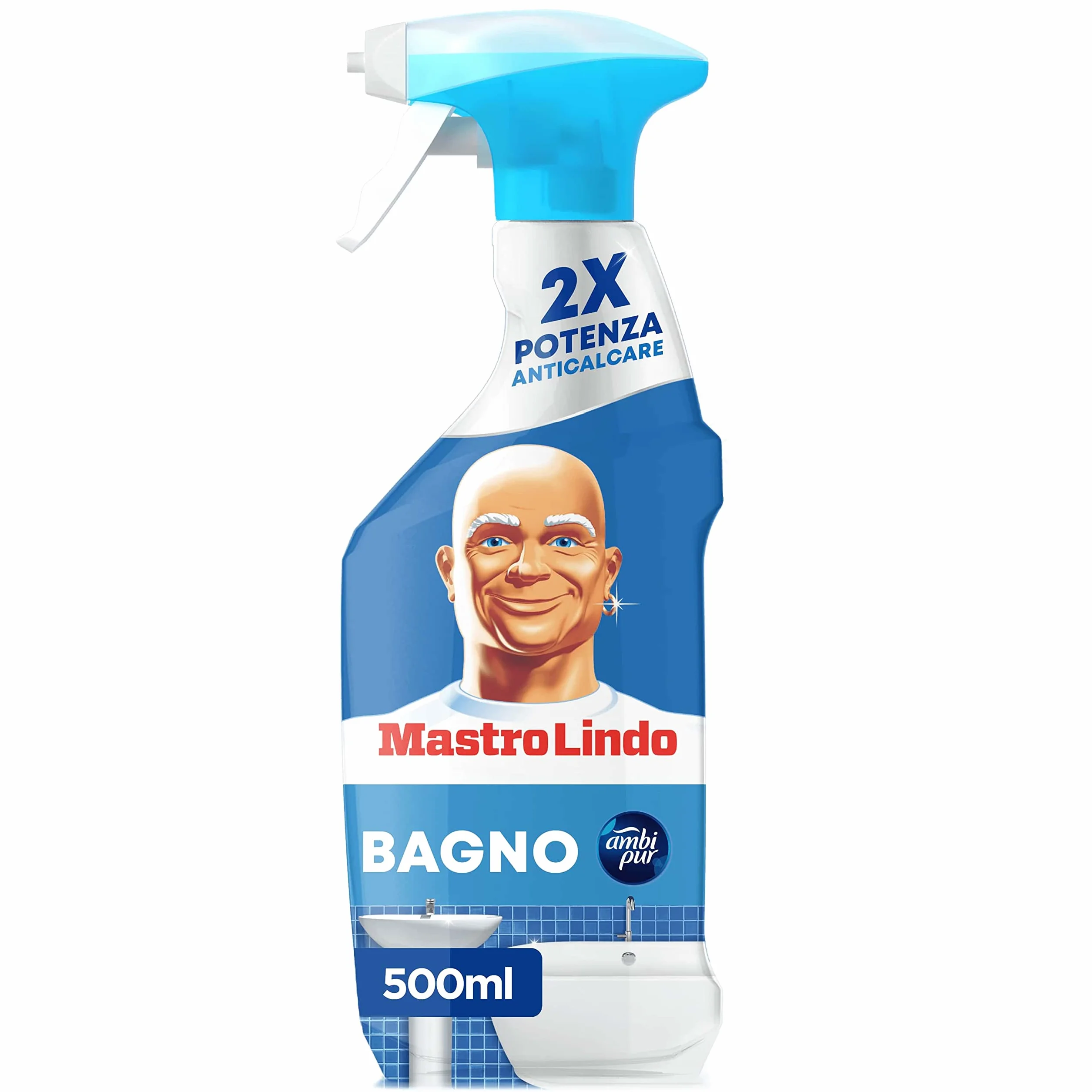 Mastro Lindo Detersivo Bagno Anticalcare Spray 10 x 500ml Freschezza Ambi Pur