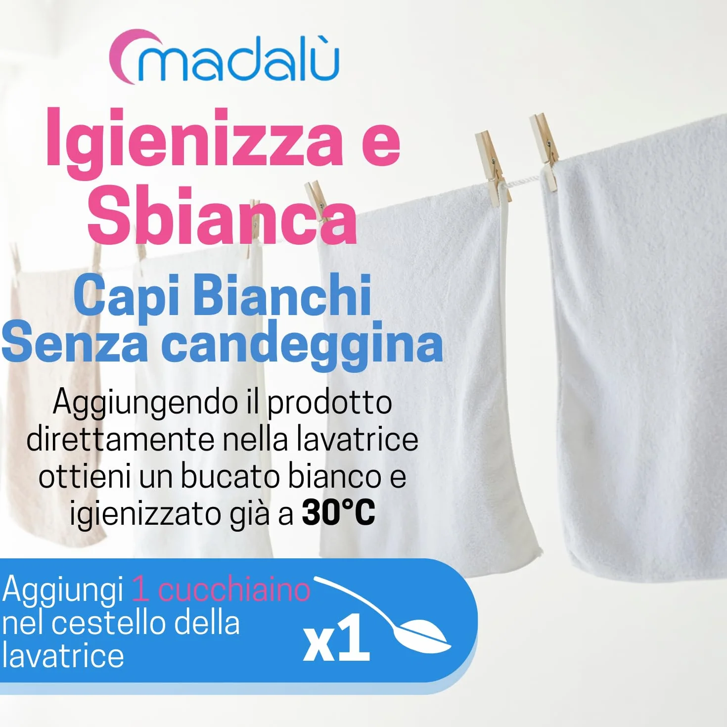 Percarbonato di Sodio Puro 5 Kg 850 Lavaggi Smacchiatore Bucato Sbiancante Igienizzante Naturale Antimuffa Busta Richiudibile