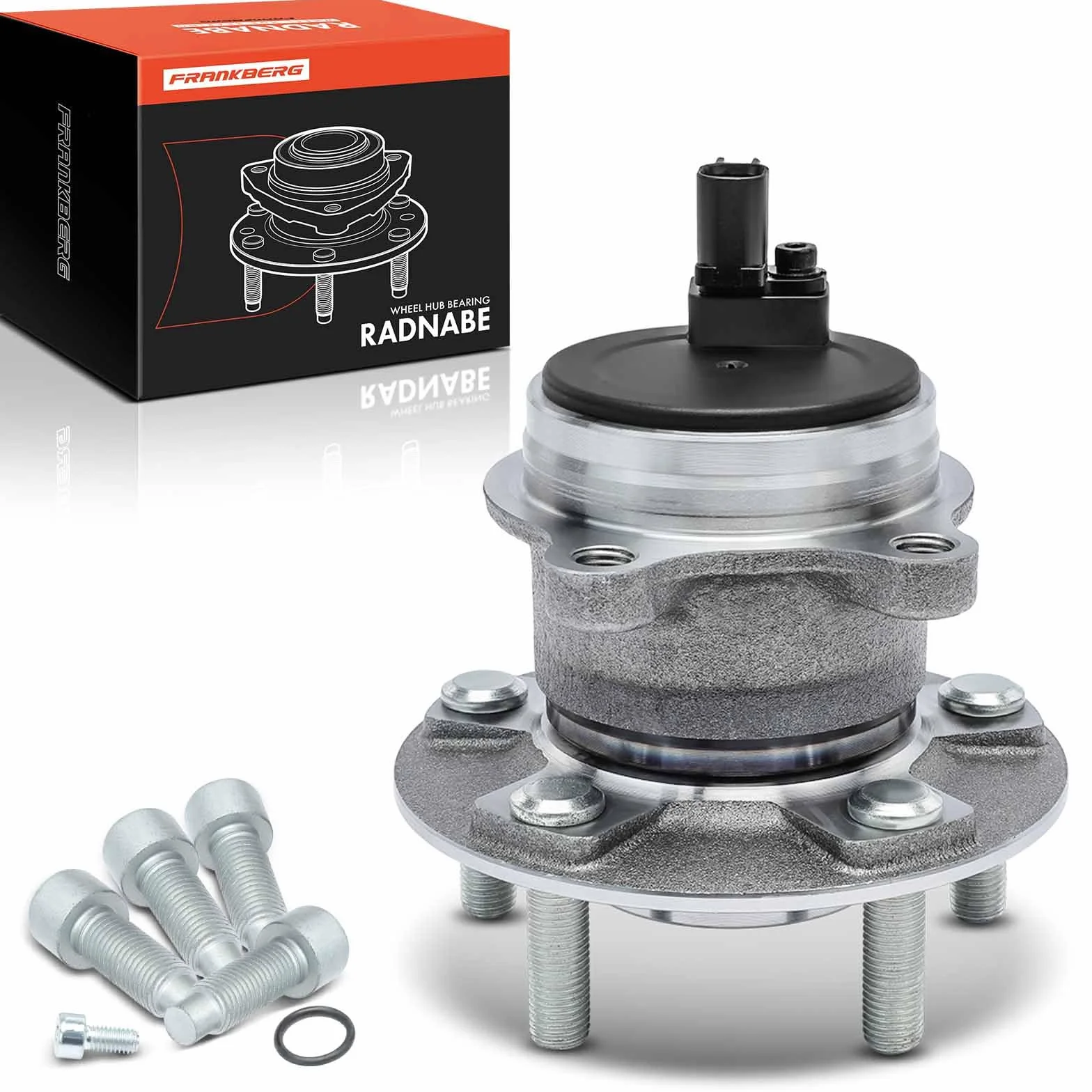Frankberg 1 cuscinetto ruota per asse posteriore con sensore ABS integrato, compatibile con Focus III berlina 2010-2023 Focus III Turnier Kombi 2010-2023 Replace# BV612C299AAC
