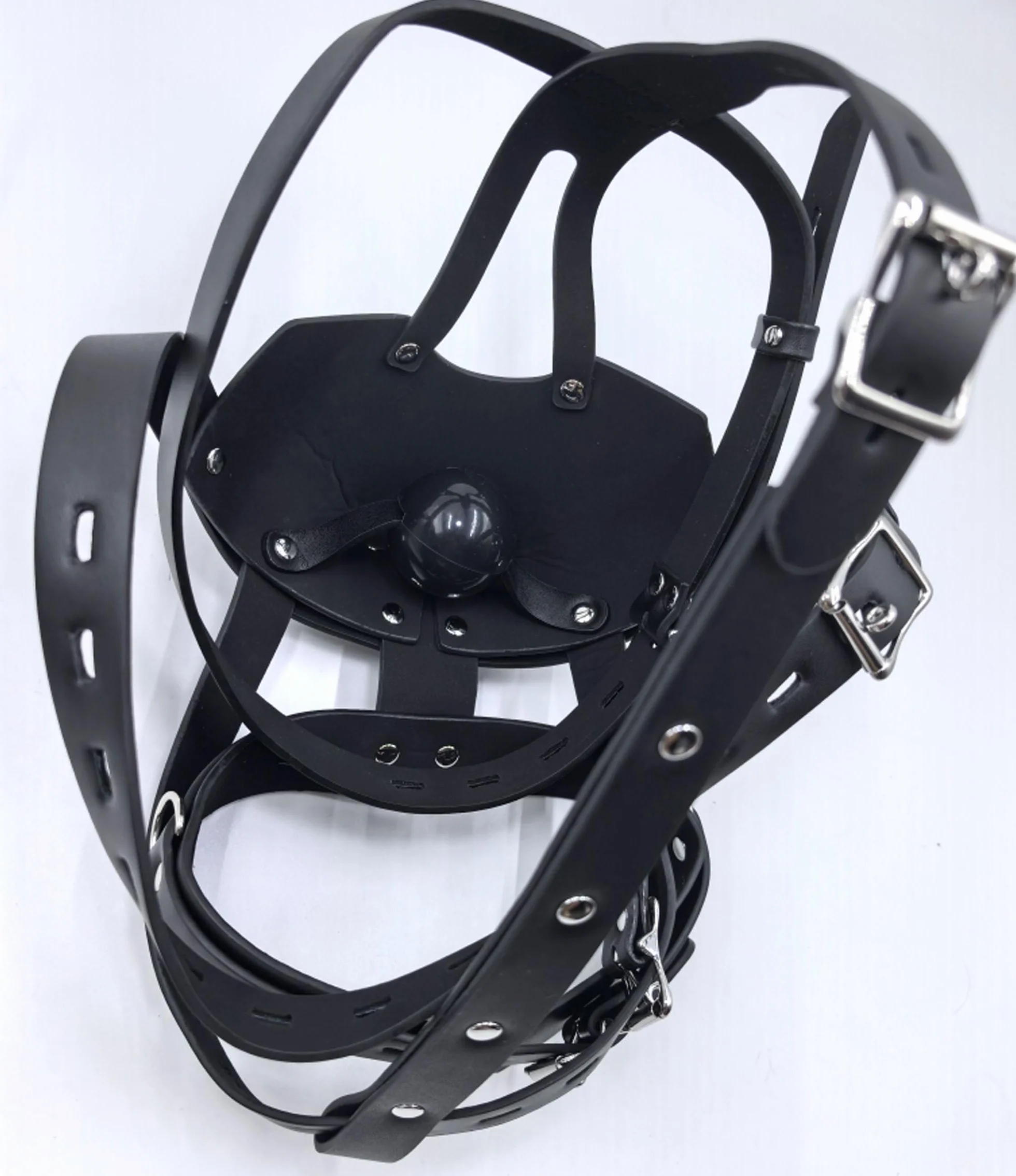 Museruola BDSM Bavaglio chiudibile Imbracatura Gag