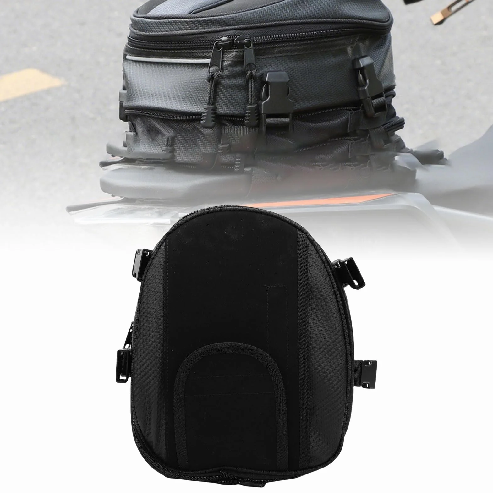 Borsa da Sella per Moto Espandibile, Borsa da Viaggio Posteriore per Casco