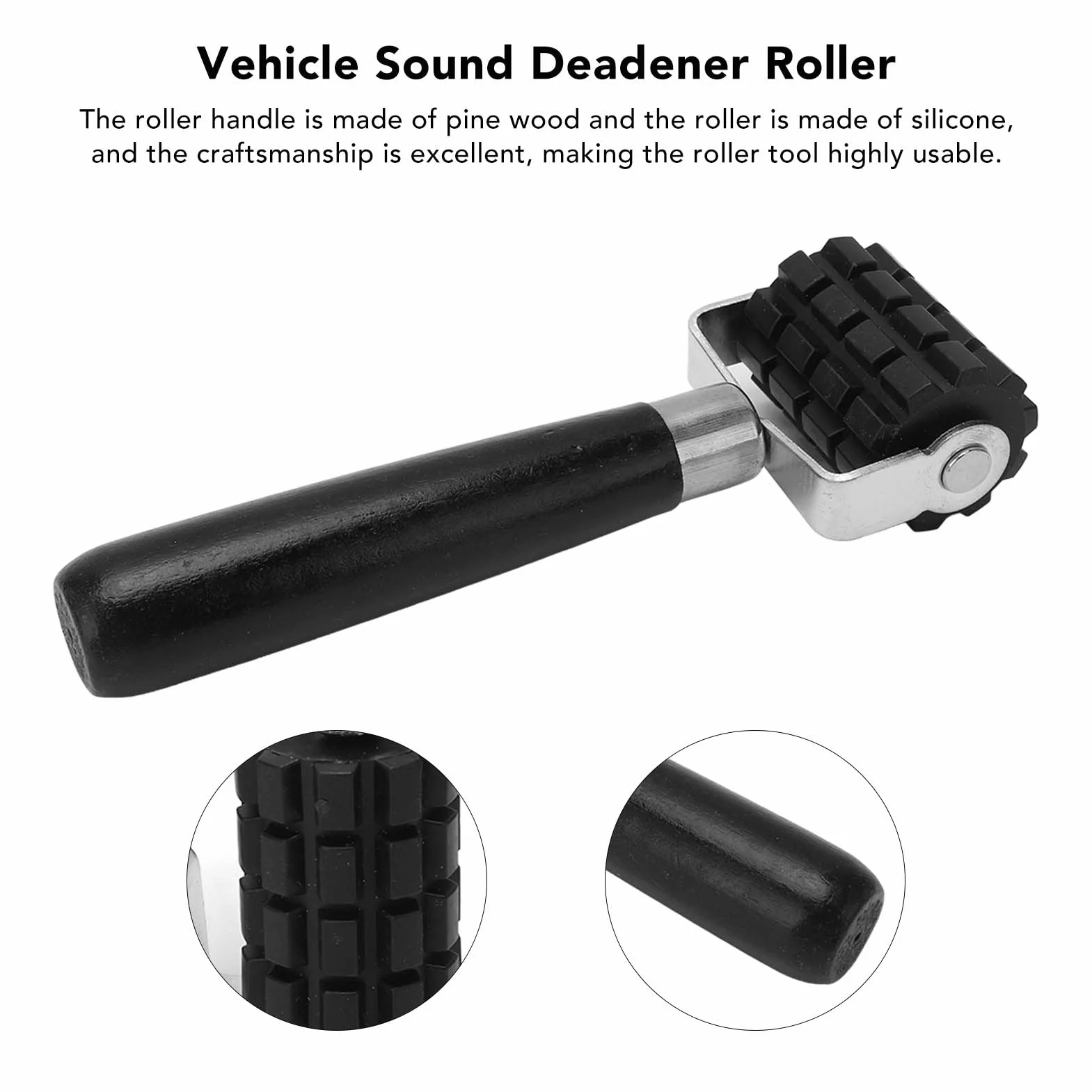 Rullo Fonoassorbente, Rullo Per Applicazioni Automobilistiche con Manico in Legno Per Cuscinetti Isolanti Termici Fonoassorbenti(Large size)