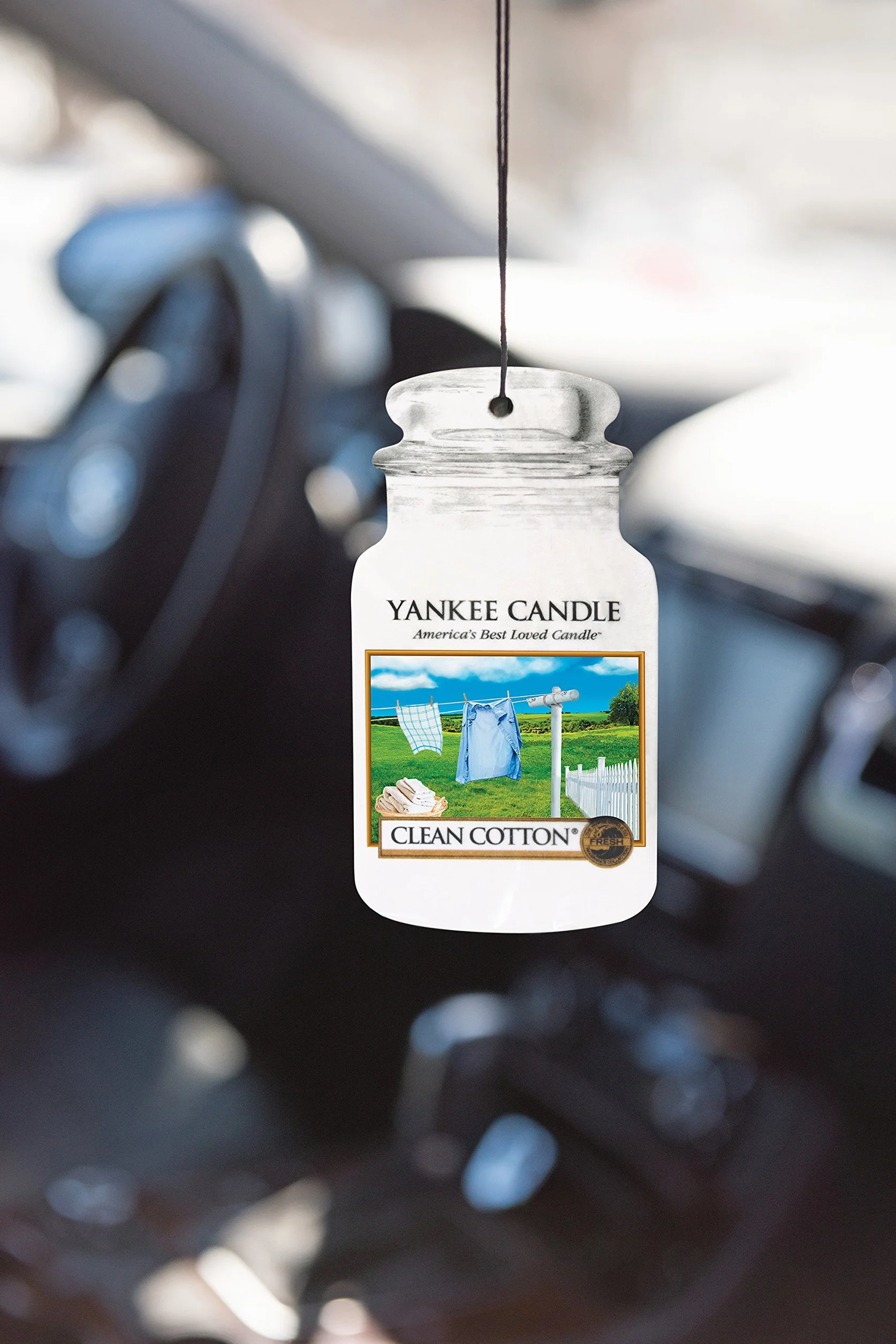 Yankee Candle Car Jar Clean Cotton Profumatore per auto Confezione da 3
