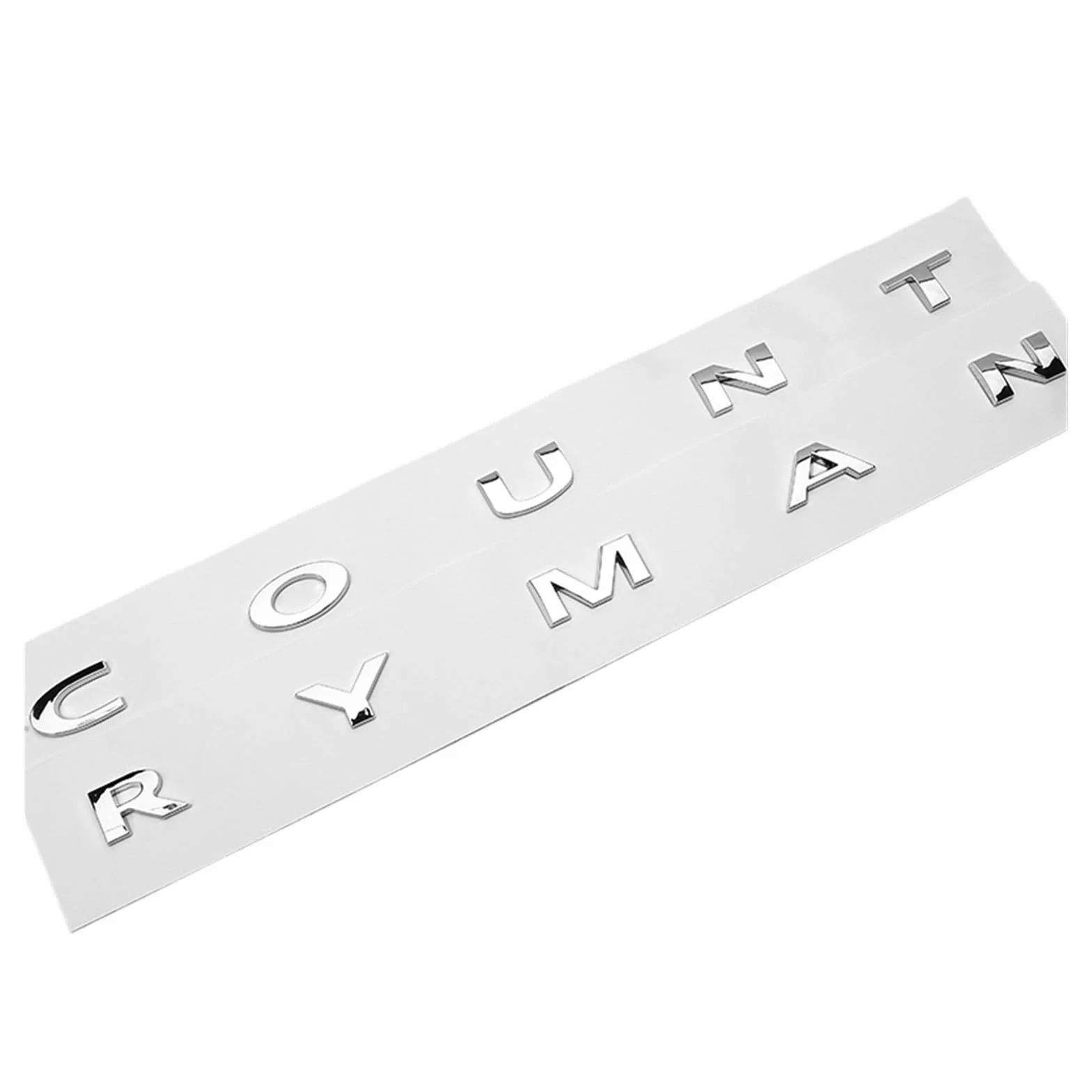 Adesivo con lettere e logo Clubman in ABS nero 3D, stemma Countryman for bagagliaio, accessori R60 F60(Chrome Countryman)