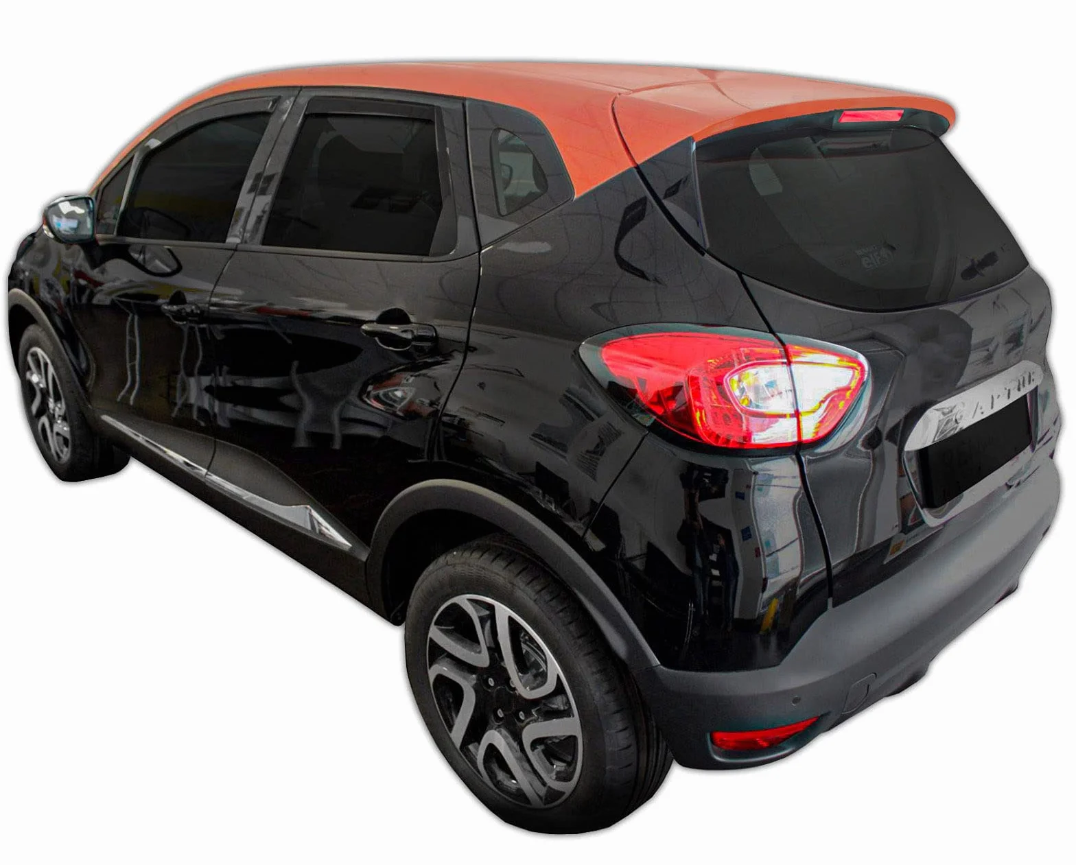 J&J AUTOMOTIVE Deflettori d'Aria Renault Captur 2013-2019 Set 4 Pezzi Antiturbo Antivento Antipioggia Nero Fumé