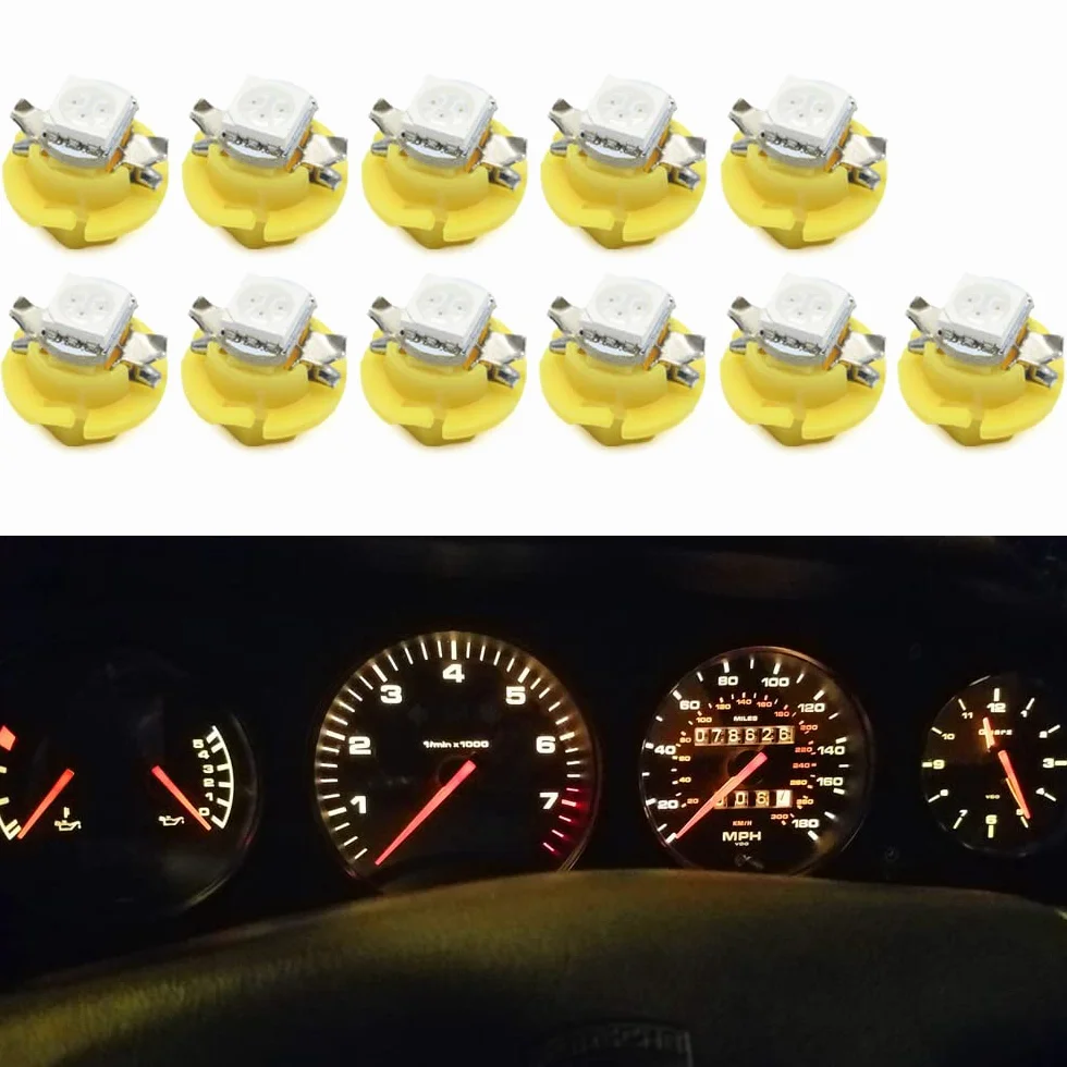Lampadine a LED per pannello strumenti Porsche 993 964 Tachimetro Contagiri Orologio Luci Cruscotto Giallo
