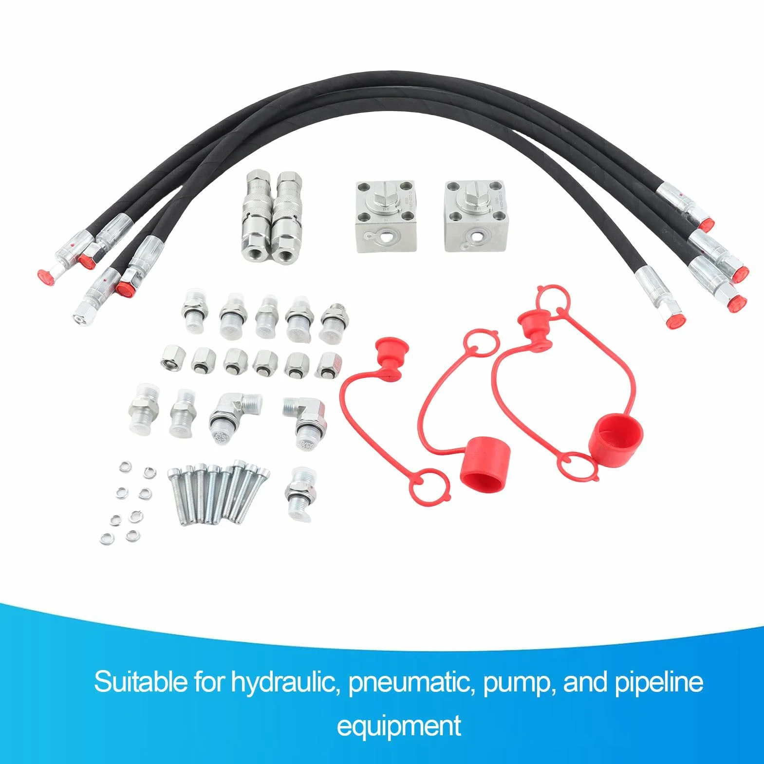 Valvola di Deflessione Idraulica 3 Percorsi 1-2 Tonnellate Mini Escavatori Cinesi 31" Tubi Connessioni Rapide Accessori