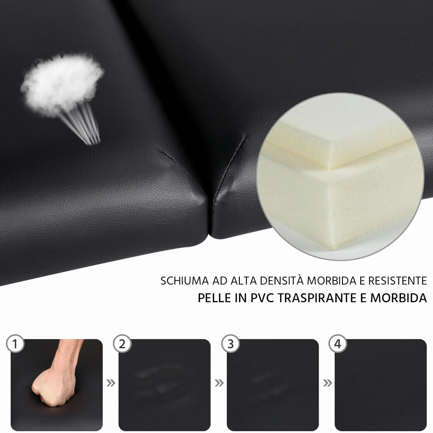 Yaheetech Lettino da Massaggio Pieghevole Portatile Alluminio 213 x 70 cm 250 kg Altezza Regolabile
