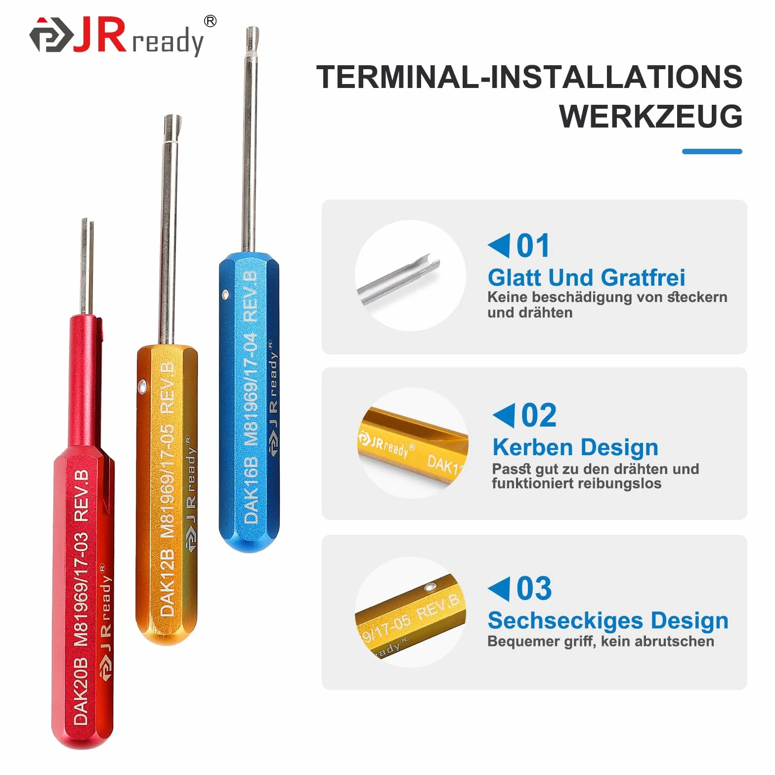 JRready ST5142 Zestaw 6-częściowy do montażu i demontażu styków M81969