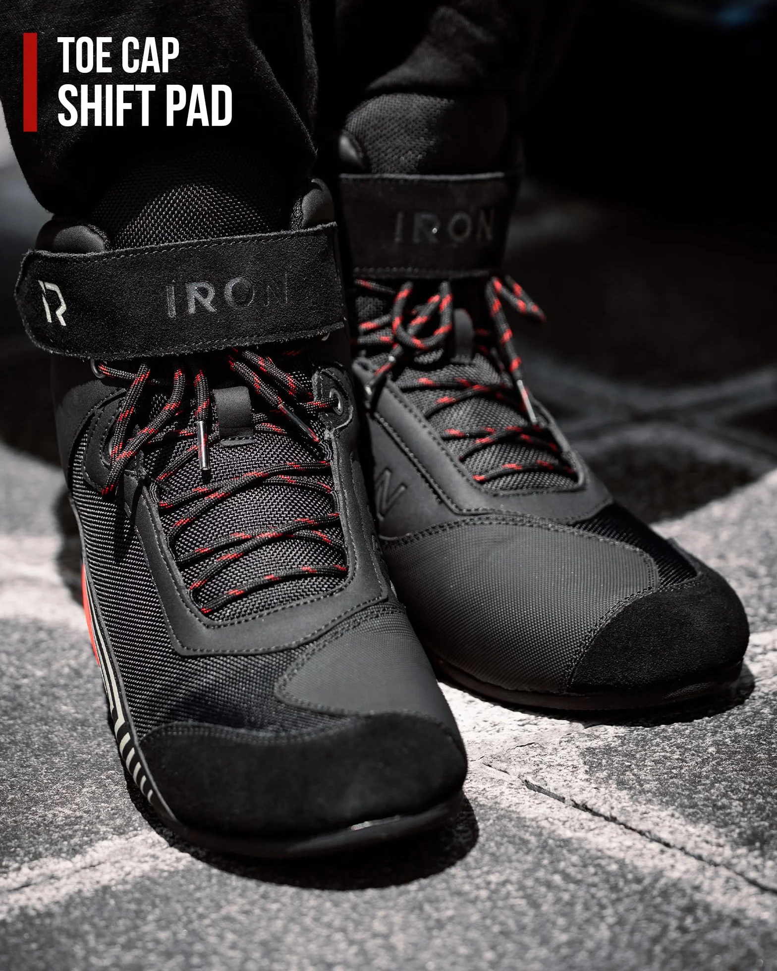 RIDEIRON Scarpe Moto Uomo 40–46 – Sneaker Moto Traspiranti con Rinforzo alla Caviglia e Tallone, Protezione Cambio, Dettagli Riflettenti e Suola Antiscivolo