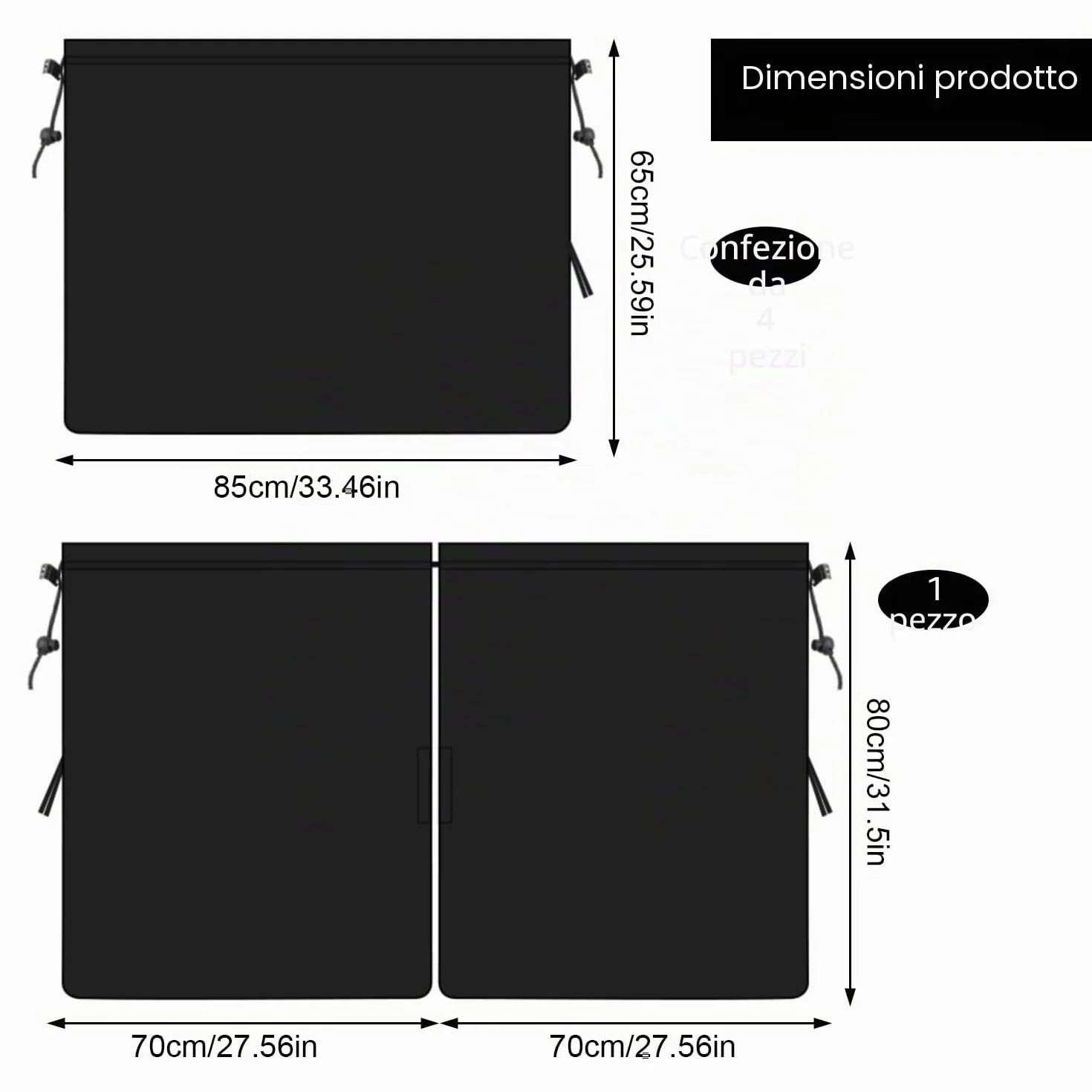 5 Pezzi Set Tendine Parasole Auto Oscuranti Finestrini Auto Protezione Della Privacy Facile da Installare 1 Tendina Principale 4 Oscuranti Laterali Adatto per la Maggior Parte Delle Modelli