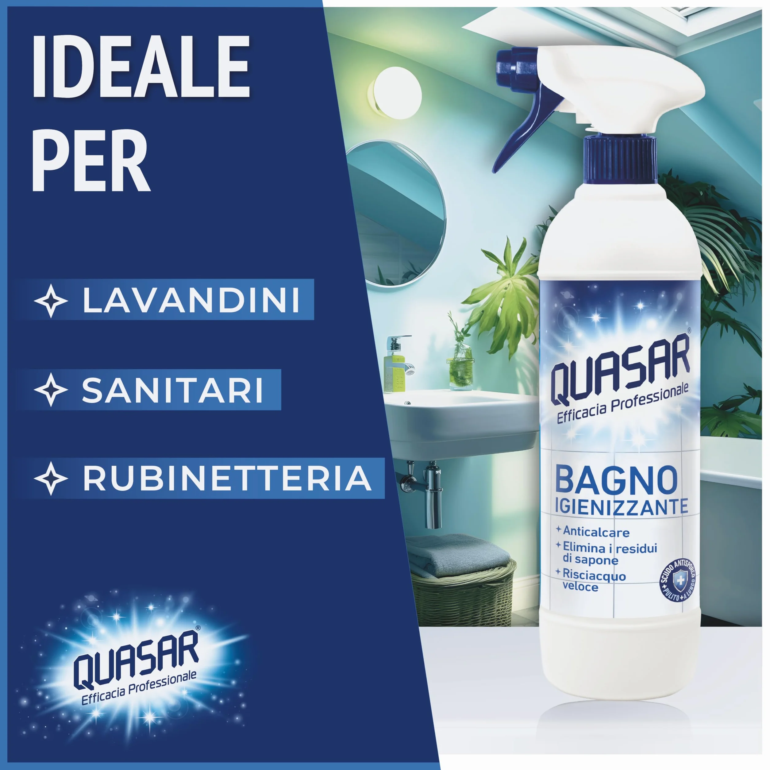 Quasar Bagno Igienizzante Anticalcare 680 ml