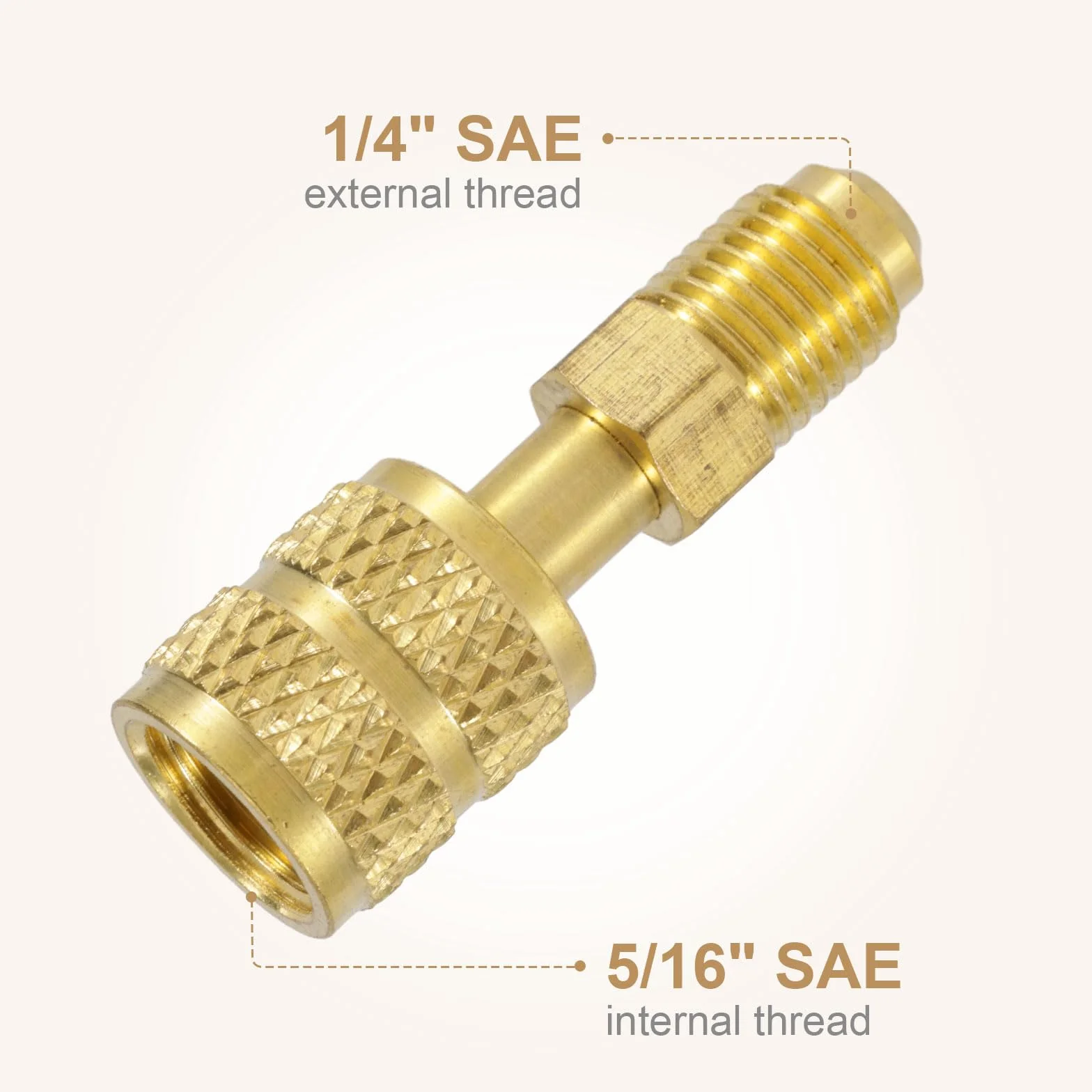 Adattatore R410A Mini Split 5/16" SAE Femmina a 1/4" SAE Maschio 45°/90° per HVAC