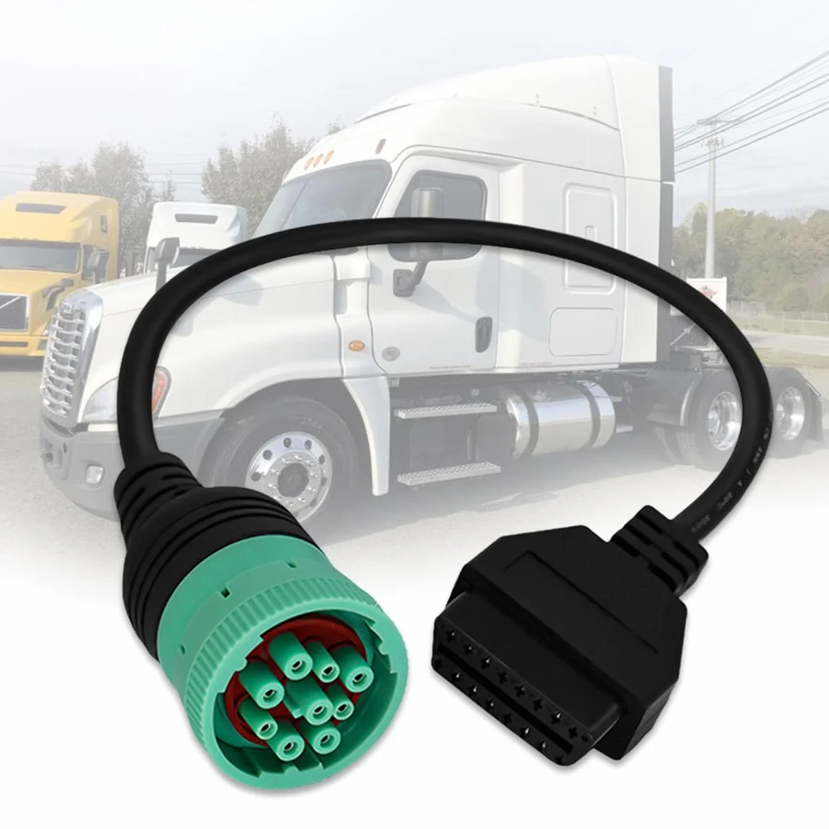 Adattatore OBD2 9 pin a 16 pin connettore diagnostico J1939 per veicoli pesanti