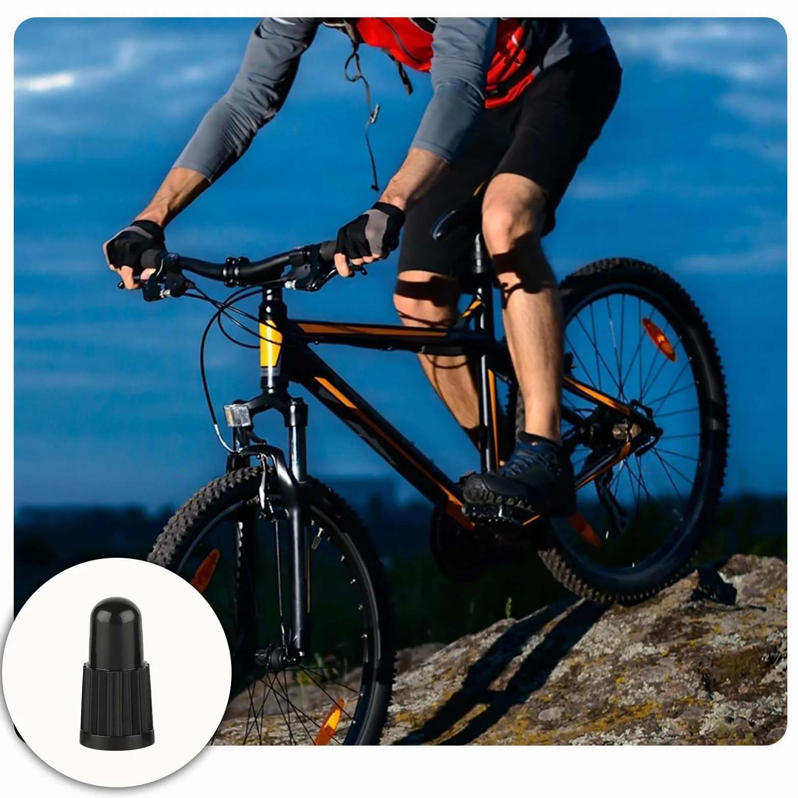 30 Pezzi Tappo Valvola Presta per Bicicletta Nero Plastica Cappucci Antipolvere Durevole Riutilizzabile
