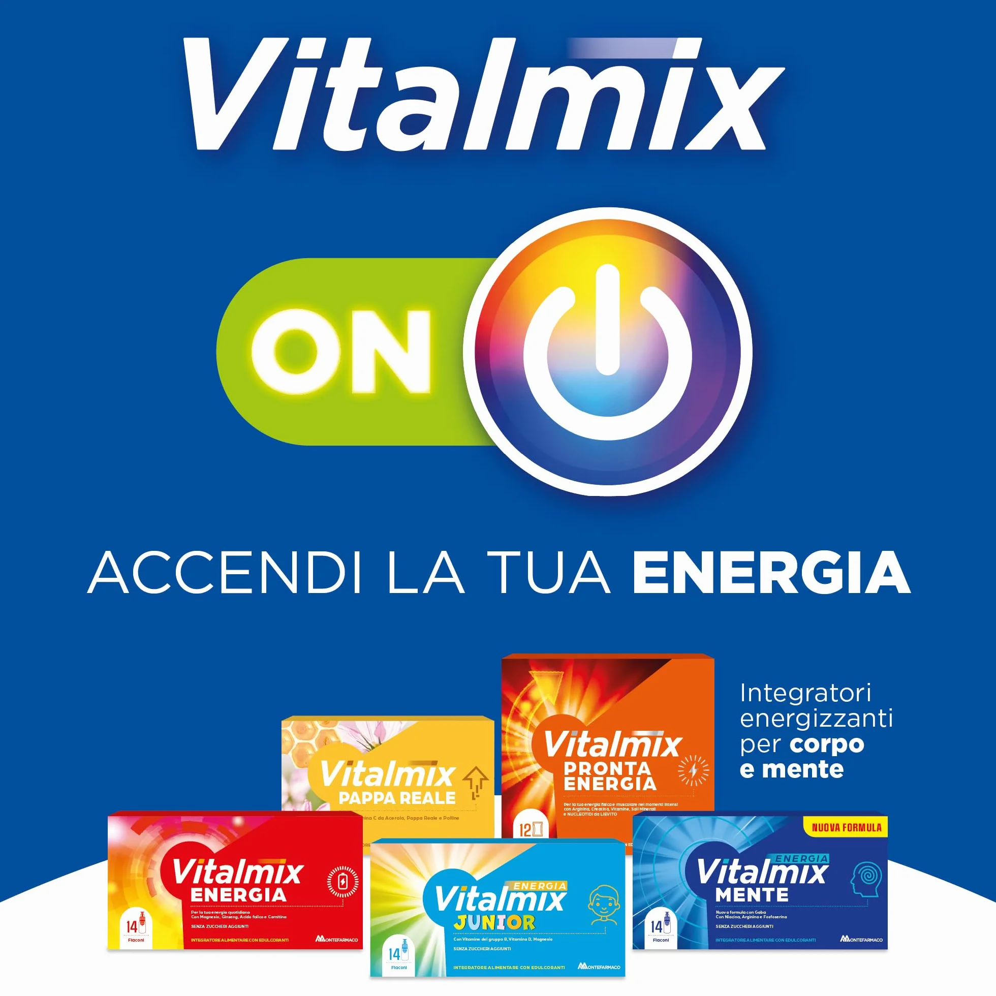 VITALMIX MONTEFARMACO Pappa Reale Integratore Alimentare Tonico Energizzante 10 Flaconcini Senza Lattosio Senza Glutine Gusto Miele