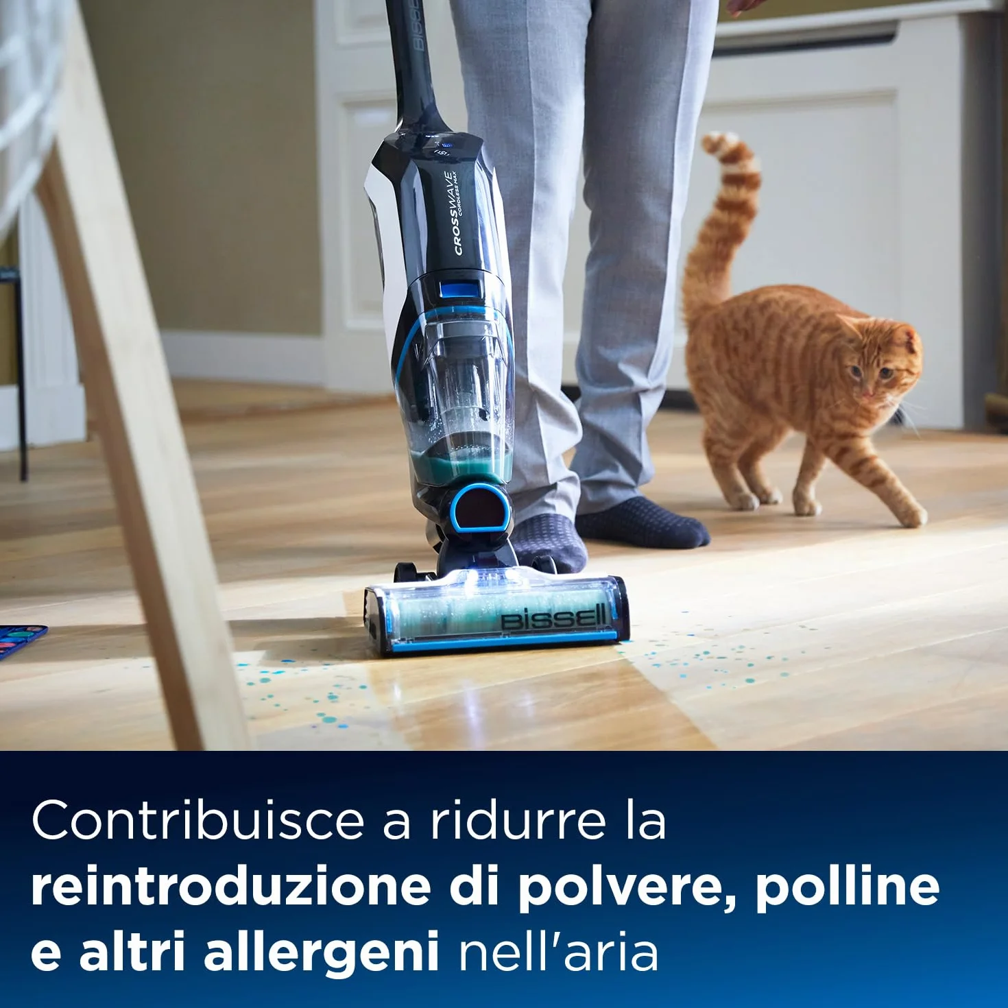 BISSELL Kit Accessori Originali CrossWave, Detergente Pavimenti Multisuperficie 2x1L, Rullo, Spazzola, Filtri