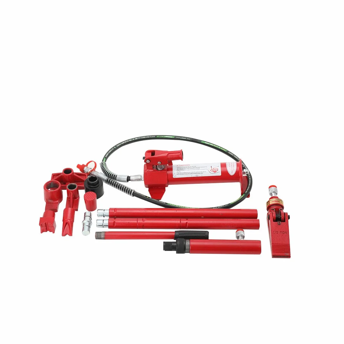 4 TON Pompa Idraulica Manuale per Carrozzeria, Kit di Martinetto Idraulico Sollevatore Pompa per Riparazione Auto Carico con Custodia, Corsa da 125 mm