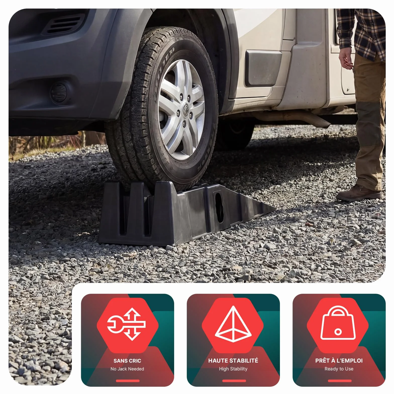 VOUNOT® Set di 2 Rampe per Auto da 5 Tonnellate Rampe di Carico Antiscivolo