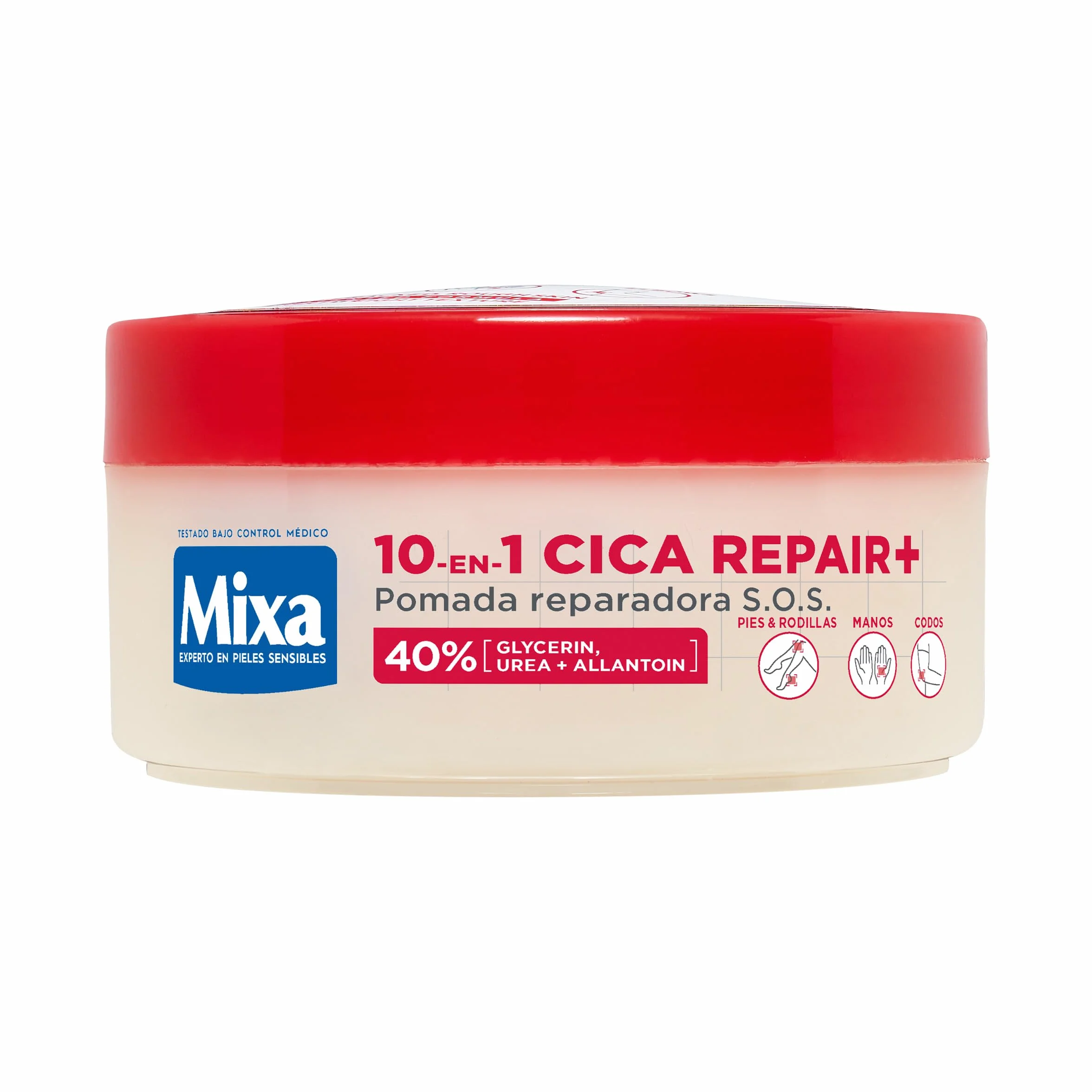 Mixa Cica Repair+ 10 in 1 Pomada riparatrice S.O.S. 40% Glicerina + Urea + Allantoina 150 ml