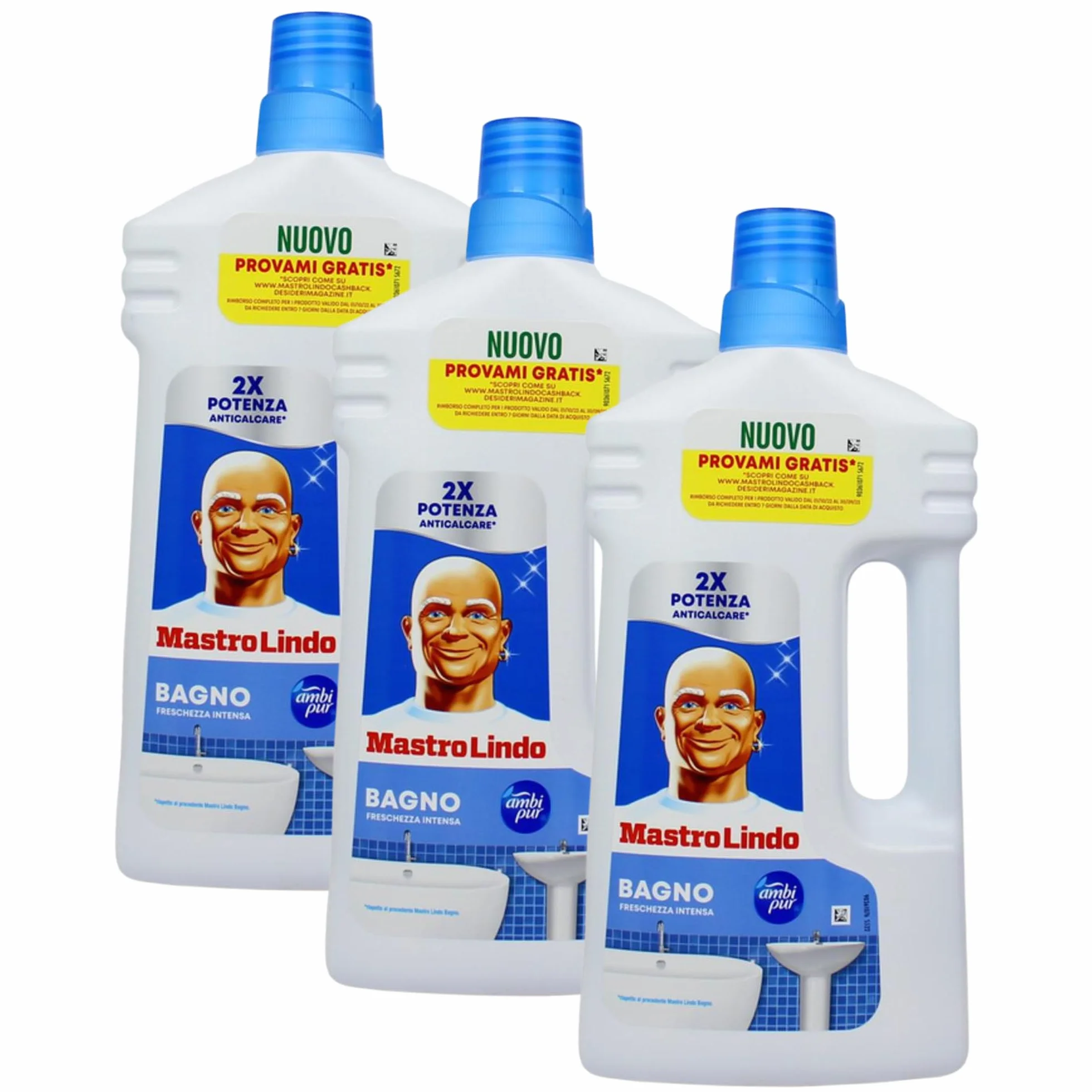 Detergente Liquido Bagno 930ml 3 Flaconi Rimuove Residui Sapone Calcare