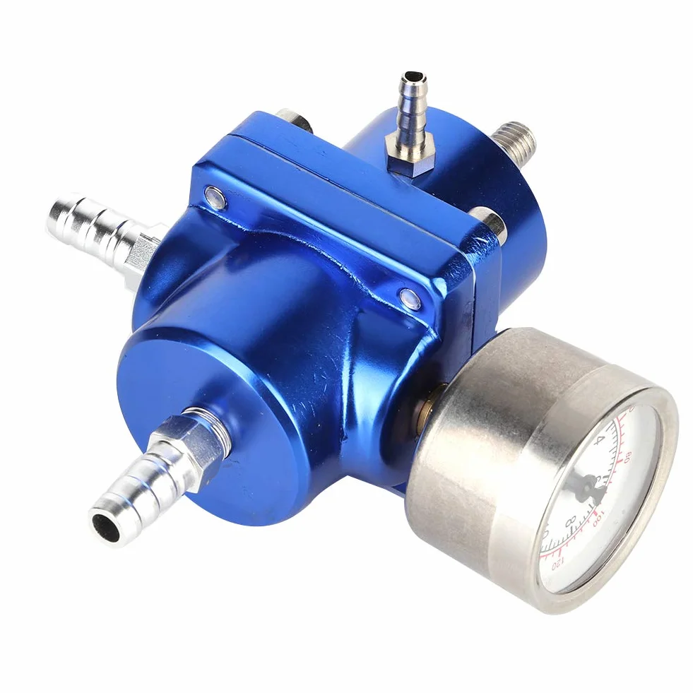 EBTOOLS per regolatore di pressione benzina per pompa di alimentazione elettrica regolatore di pressione del carburante regolabile, valvola regolatore di pressione del carburante universale in lega di