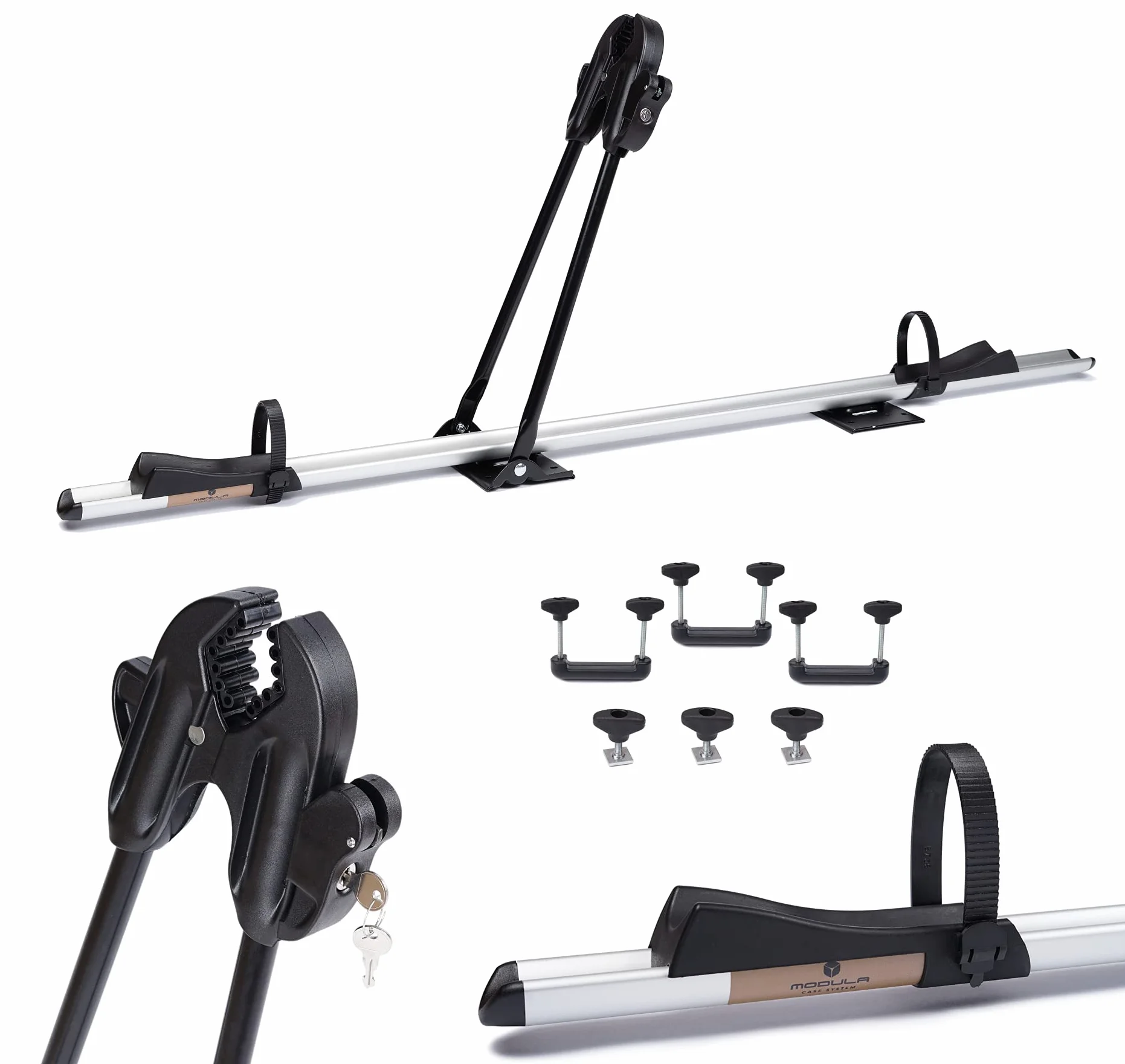Fabbri Portabici da Tetto antifurto Bici 3000 New Alluminio ebike