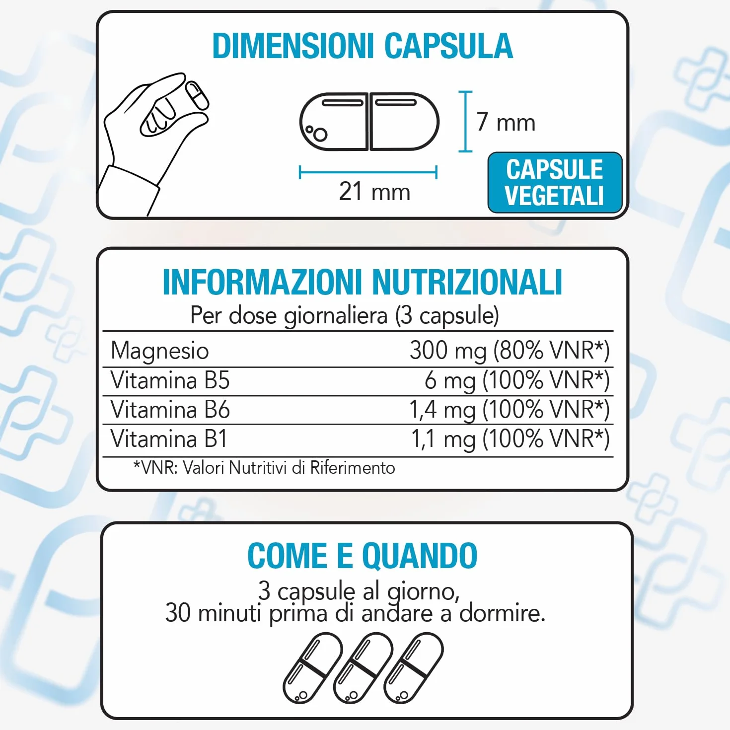 PiùLife Magnesio Bisglicinato 300mg con Vitamina B6 B1 B5 Integratore Alta Biodisponibilità per Muscoli Ossa Sistema Nervoso Stress