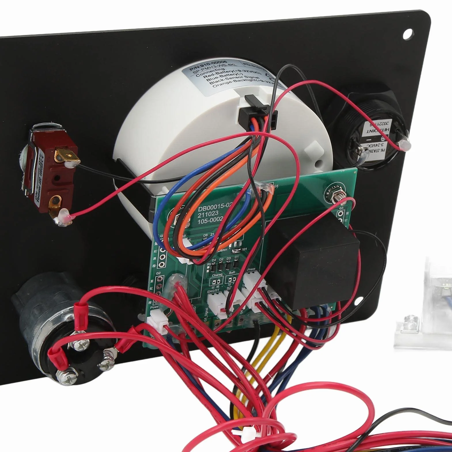 Quadro Strumenti per Barca Impermeabile IP67 con Contagiri - Multifunzione - 4000 Giri/min - Arresto Motori Accensione ON OFF - Allarme Temperatura acqua. (12V)