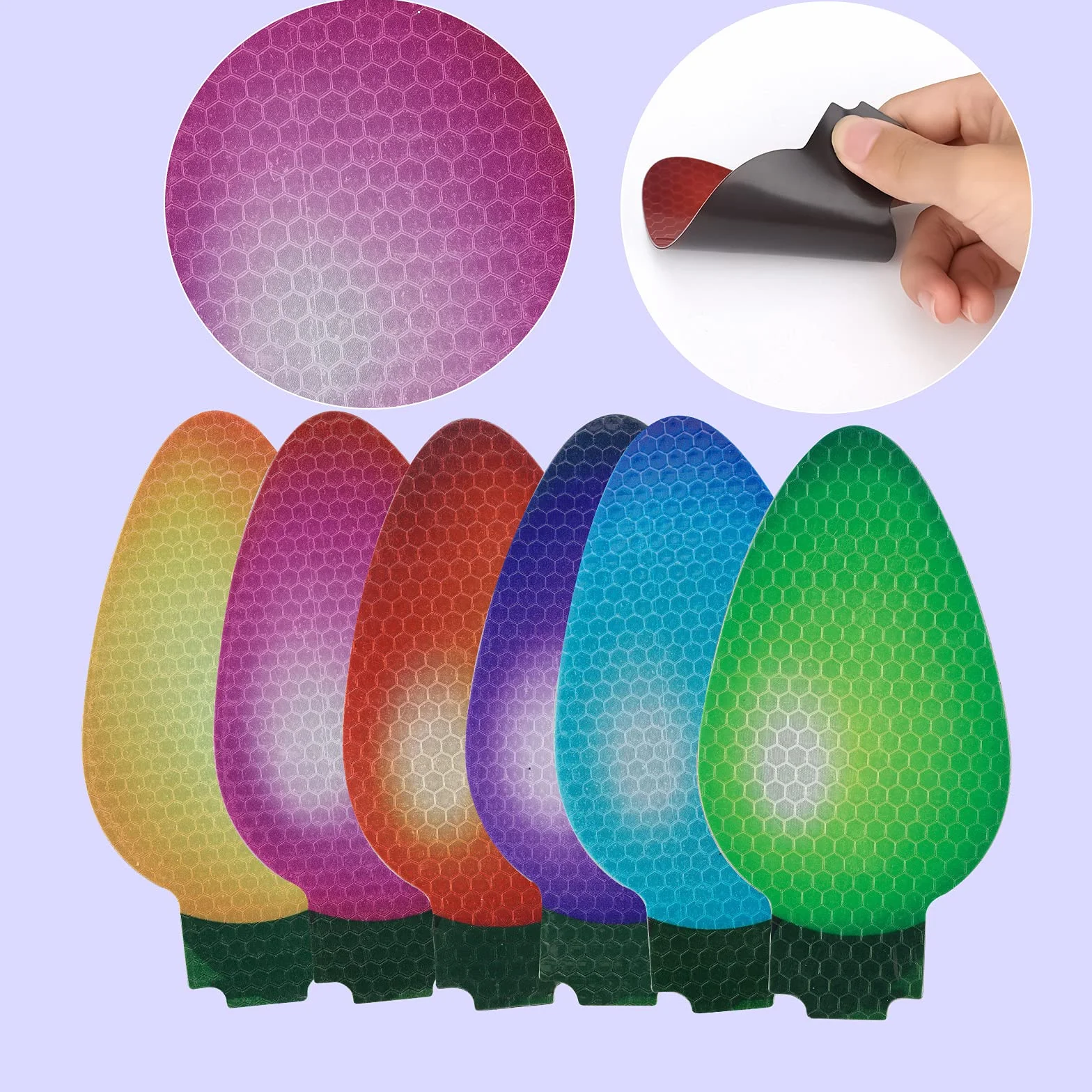 KINBOM Magneti Adesivi Natalizi per Auto Riflettenti Multicolore 6.7x13cm 3.6x7cm Set 20 Pezzi
