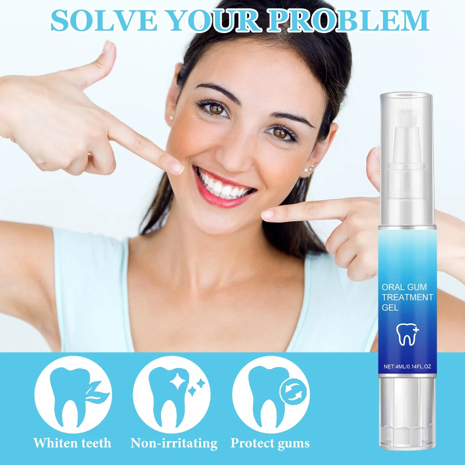 Cureend Teeth Repair Gel Per Riparare Le Gengive Ritirate, Gum Shield Therapy Gel 4 Pezzi