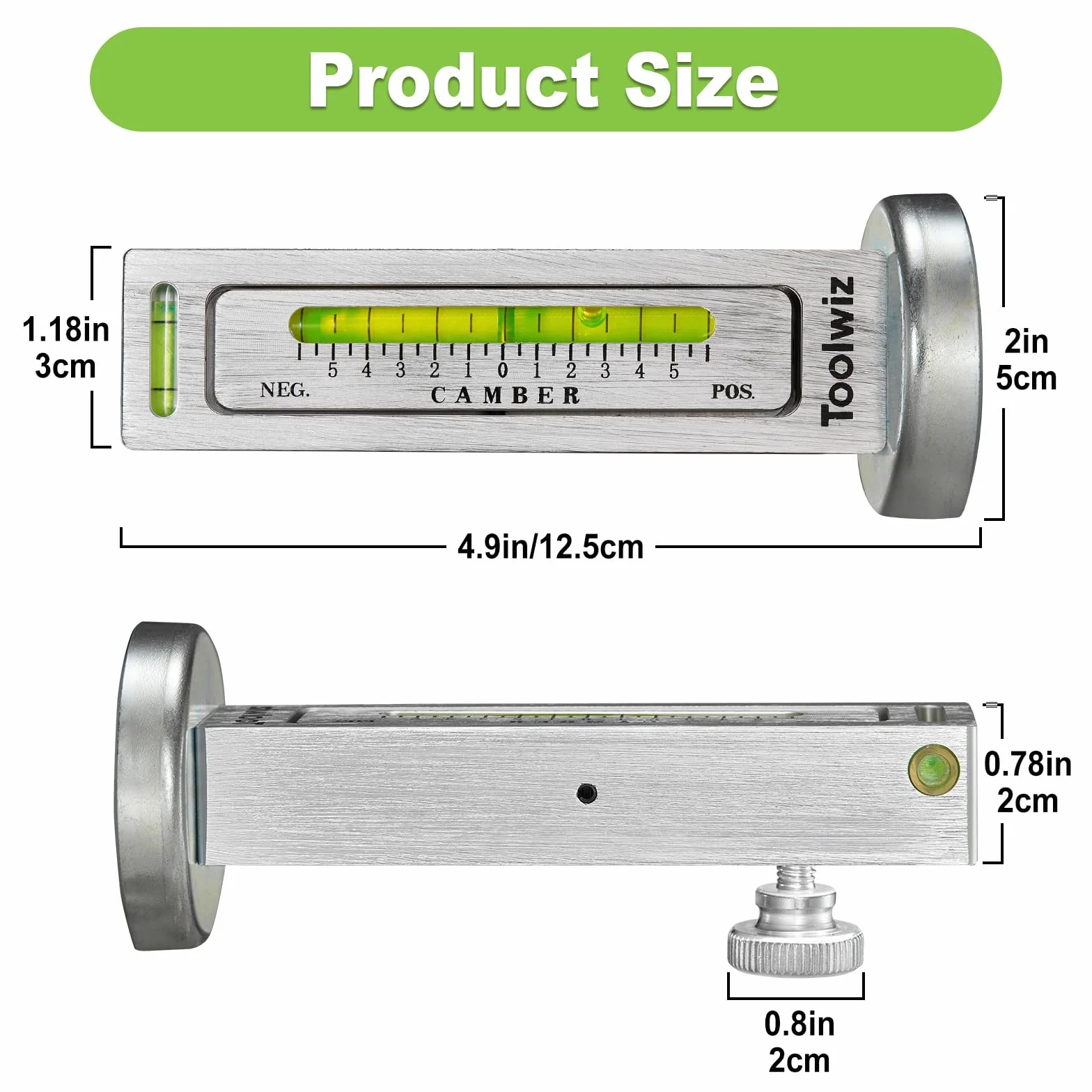 Toolwiz calibro magnetico regolabile strumento universale per allineamento ruote auto camber rigido