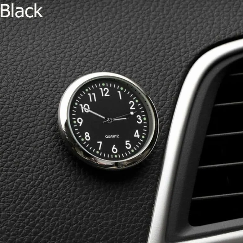 HhBdy Orologio per Auto Cruscotto Quarzo Orologio da Auto Luminoso Orologio per Decorazione D'interni per Auto Orologio Universale per Auto Universale per Qualsiasi Auto (con Clip per Presa D'aria)