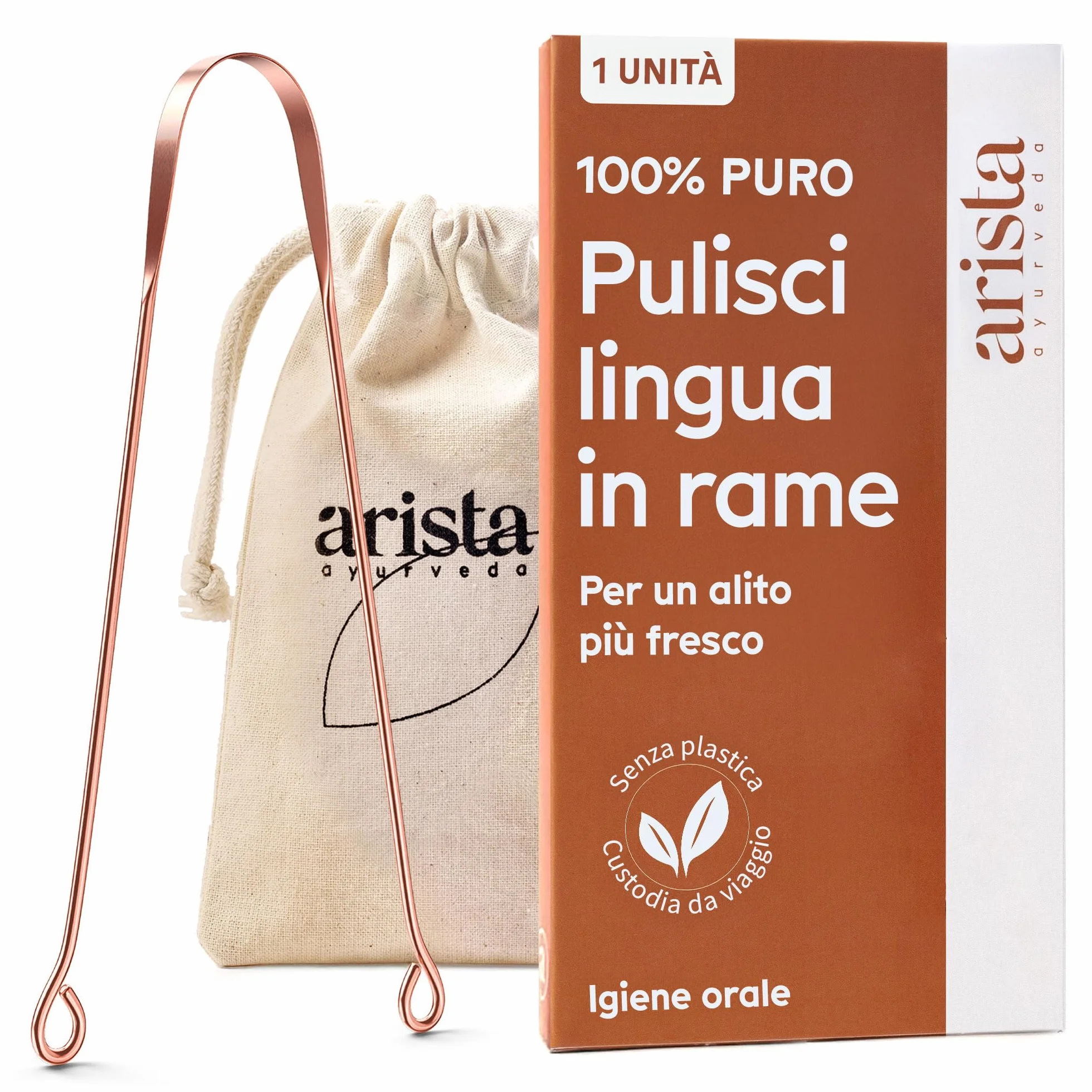 Arista Pulisci Lingua Nettalingua Rame Raschietto Lingua Igiene Orale Alito Cattivo