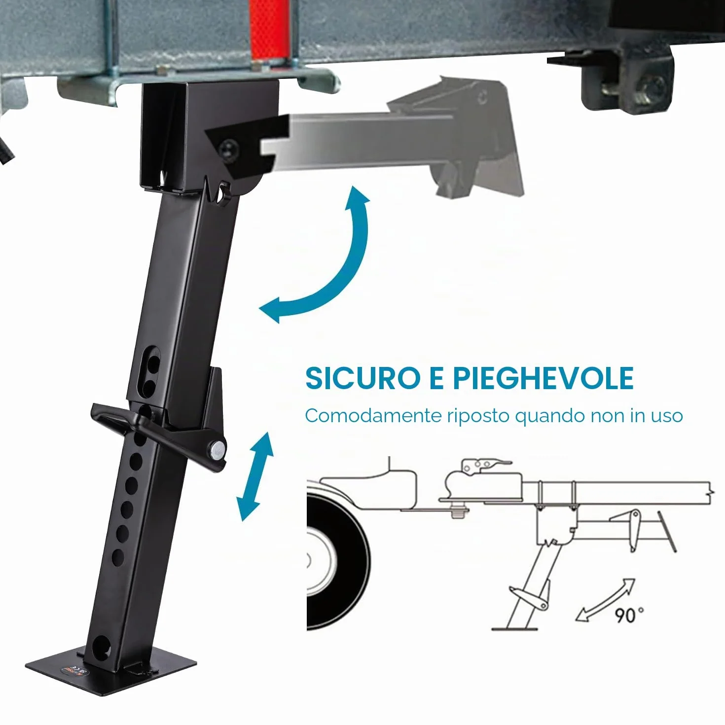 KATSU Martinetti Stabilizzatori per Camper Telescopici Pieghevoli 11-1/2" a 18", 1000 lbs