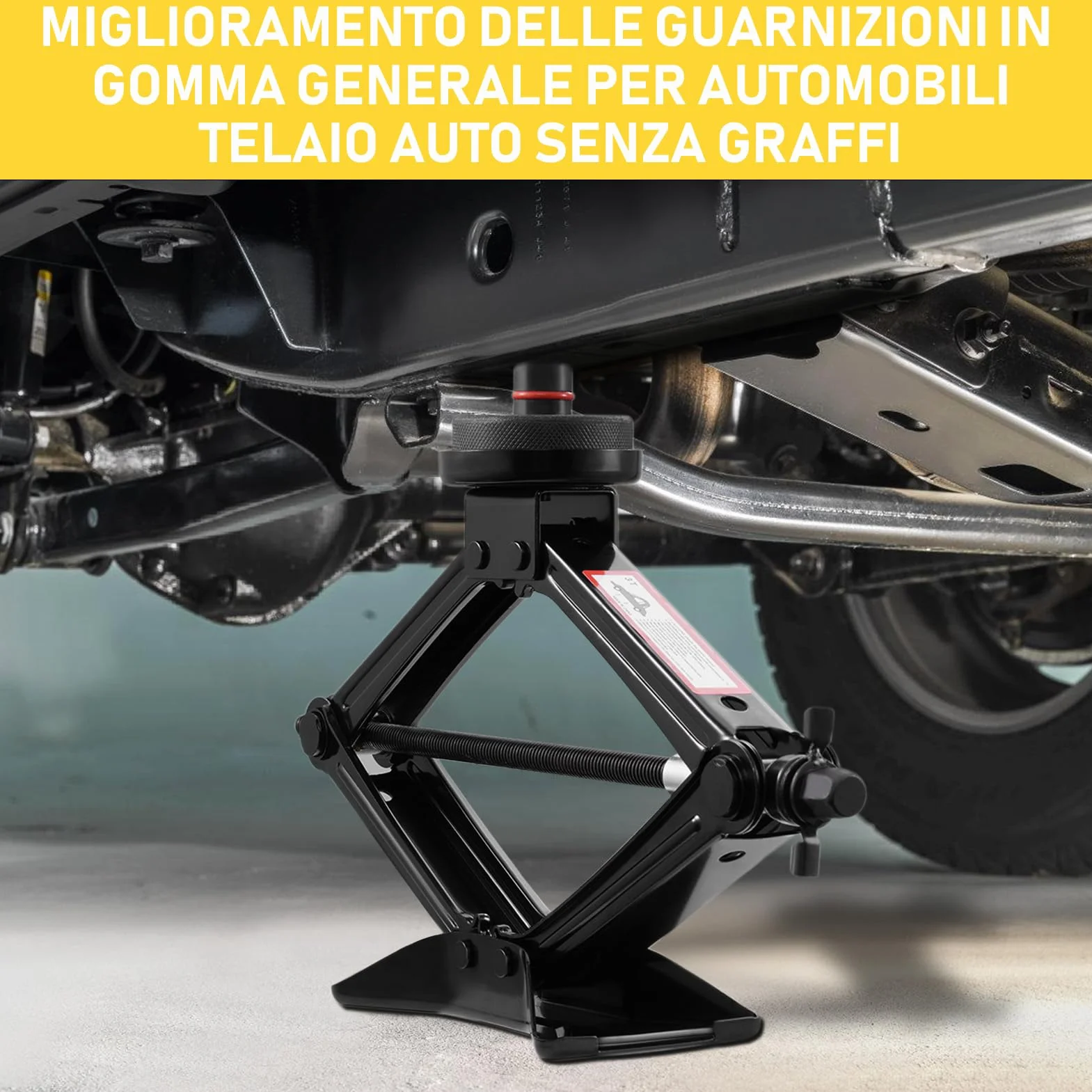 Cric per Auto 3T (3000kg) Universale Sollevatore Auto con Tampone di Gomma