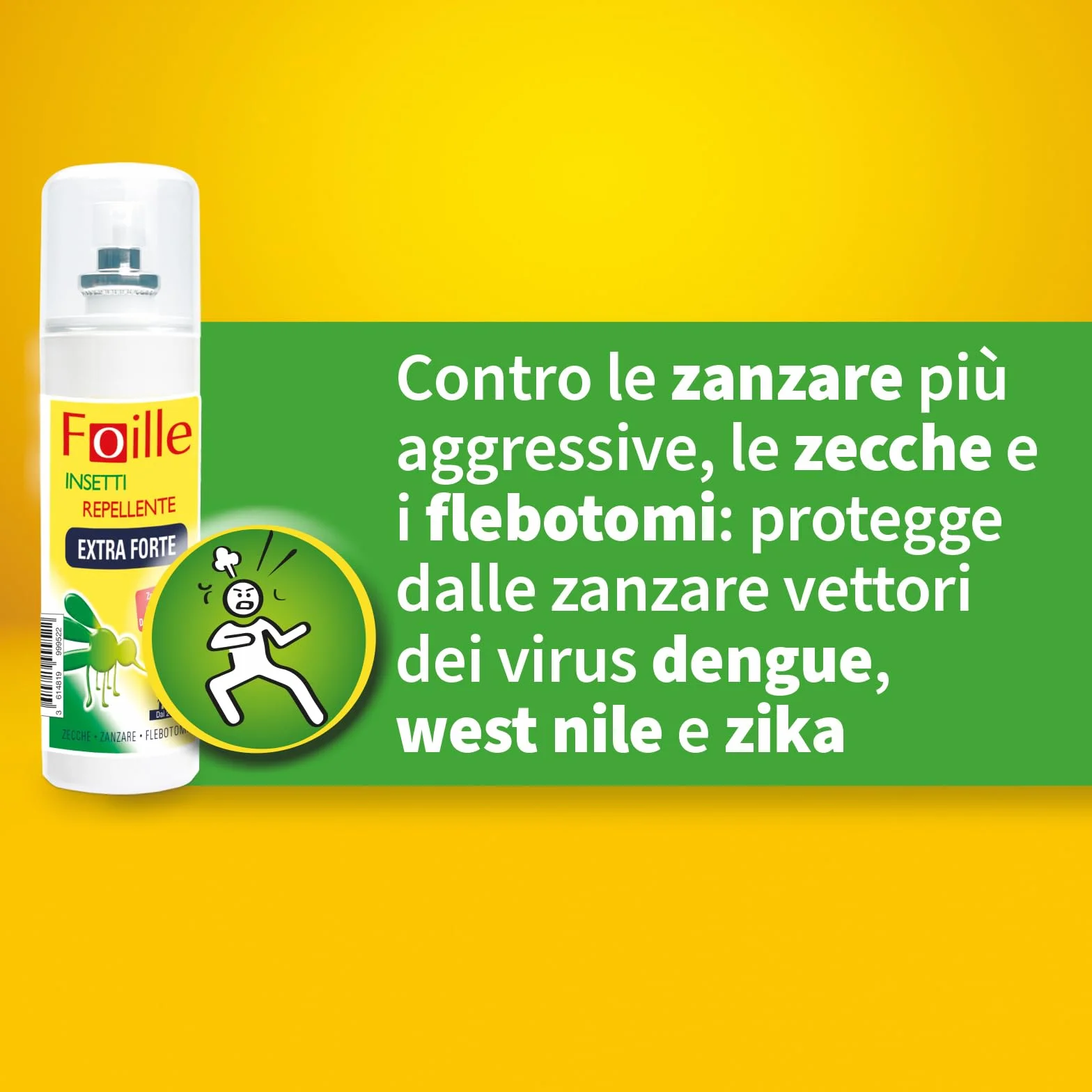Foille Insetti Repellente Extra Forte DEET 50% Spray 200 ml