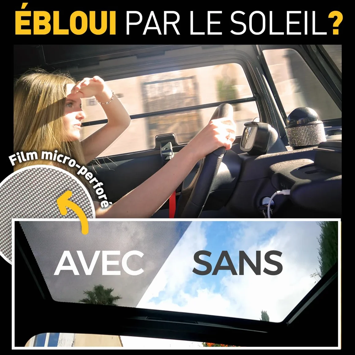 Tetto Chic 05 (bleu) - Visiera parasole compatibile con Citroen AMI e Opel Rocks-e