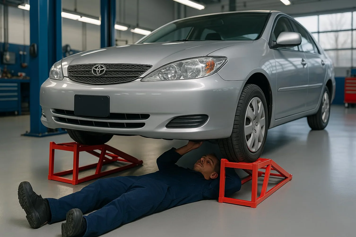 Coppia di Rampe per Carico Auto 1T - Altezza 82 cm - Ideale per Officine ed Emergenze | Robusta e Sicura