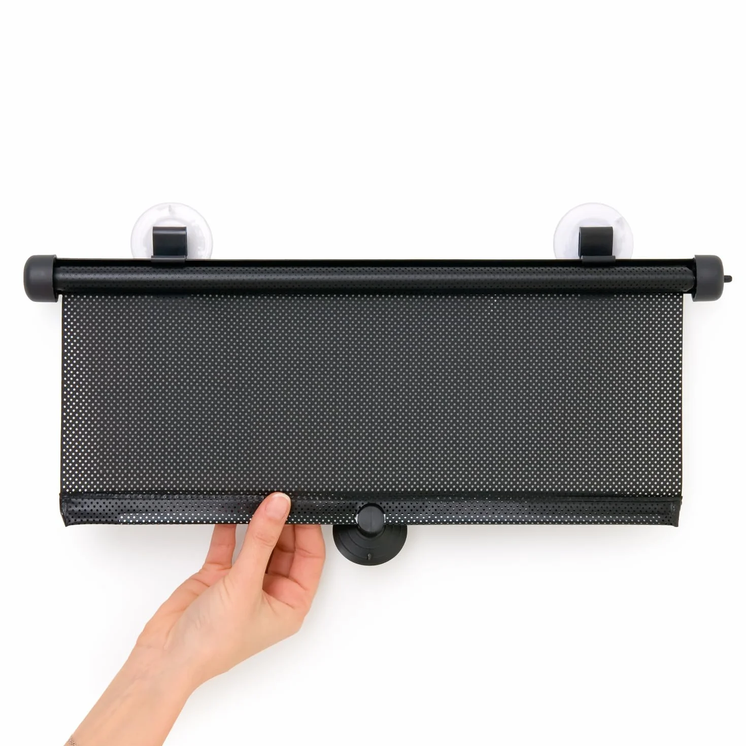 hauck Shade Me 2 – 2 Parasole Auto Bambini e Neonati, Tendine Parasole Regolabili con Ventose o Clip, Protezione Solare UV per Finestrini Laterali, Avvolgibili, Facili da Montare, Grigio